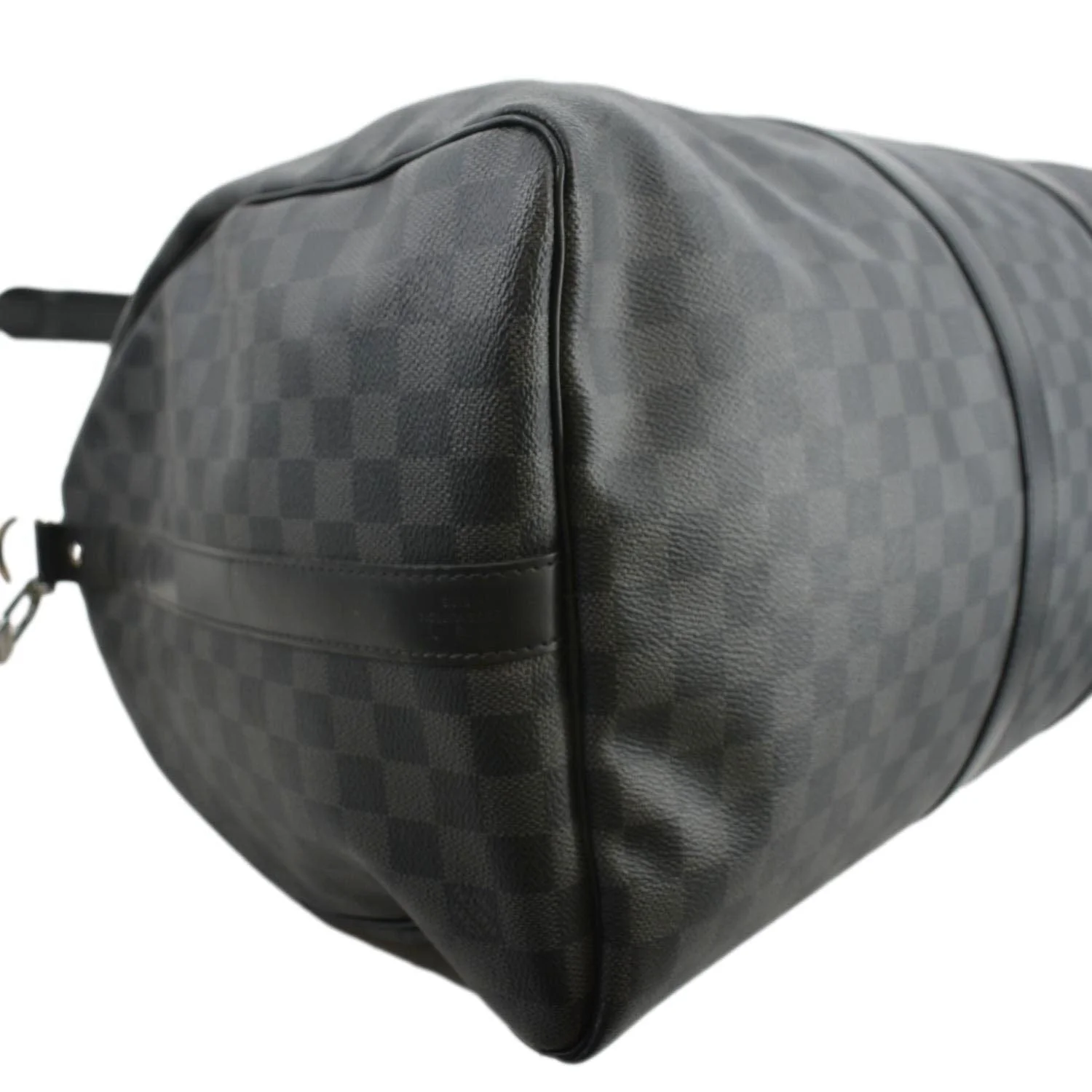 LOUIS VUITTON Keepall 55 Bandouliere Damier Graphite Travel Bag Black - Image 8