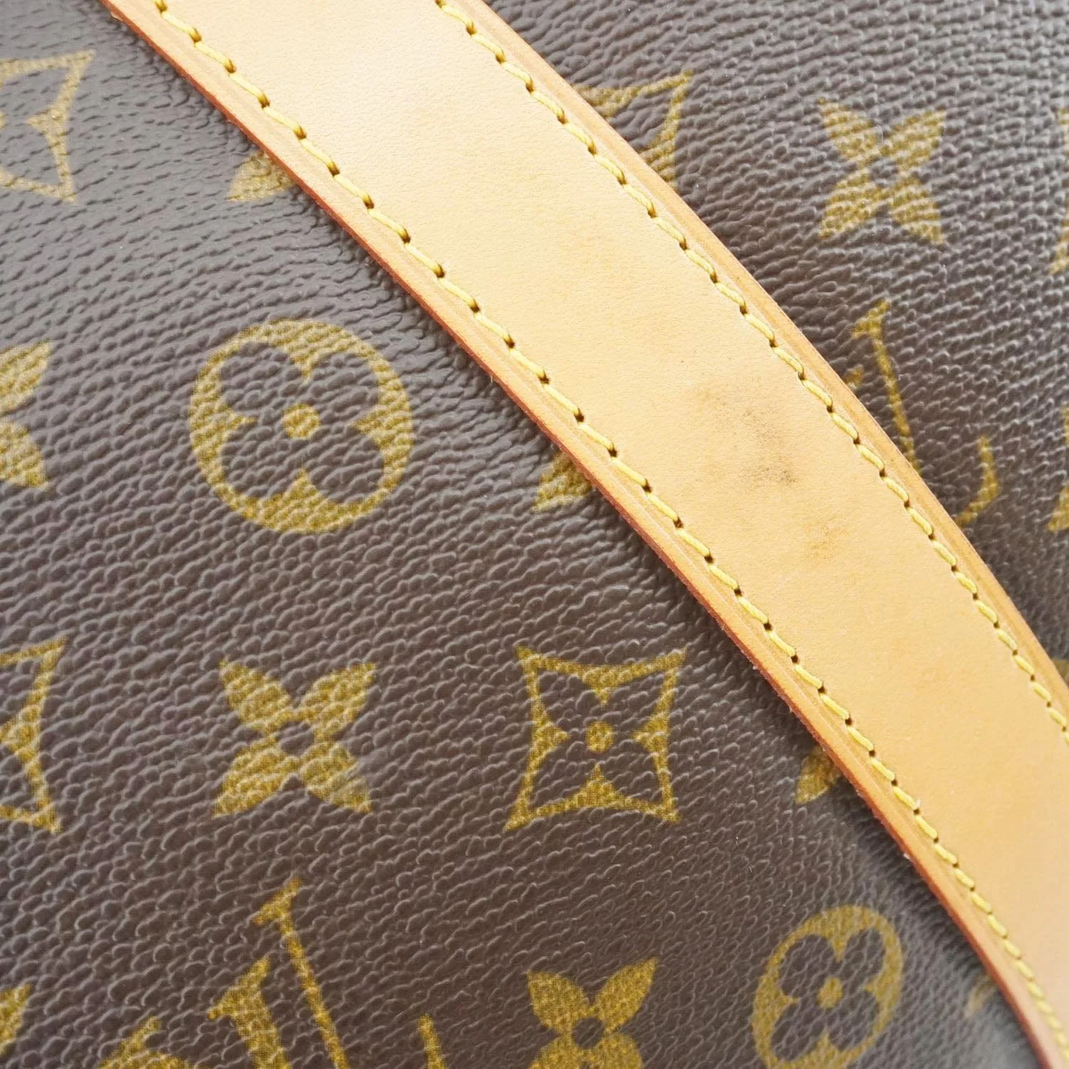 LOUIS VUITTON Keepall 55 Bandouliere Monogram Canvas Travel Bag Brown - Image 12