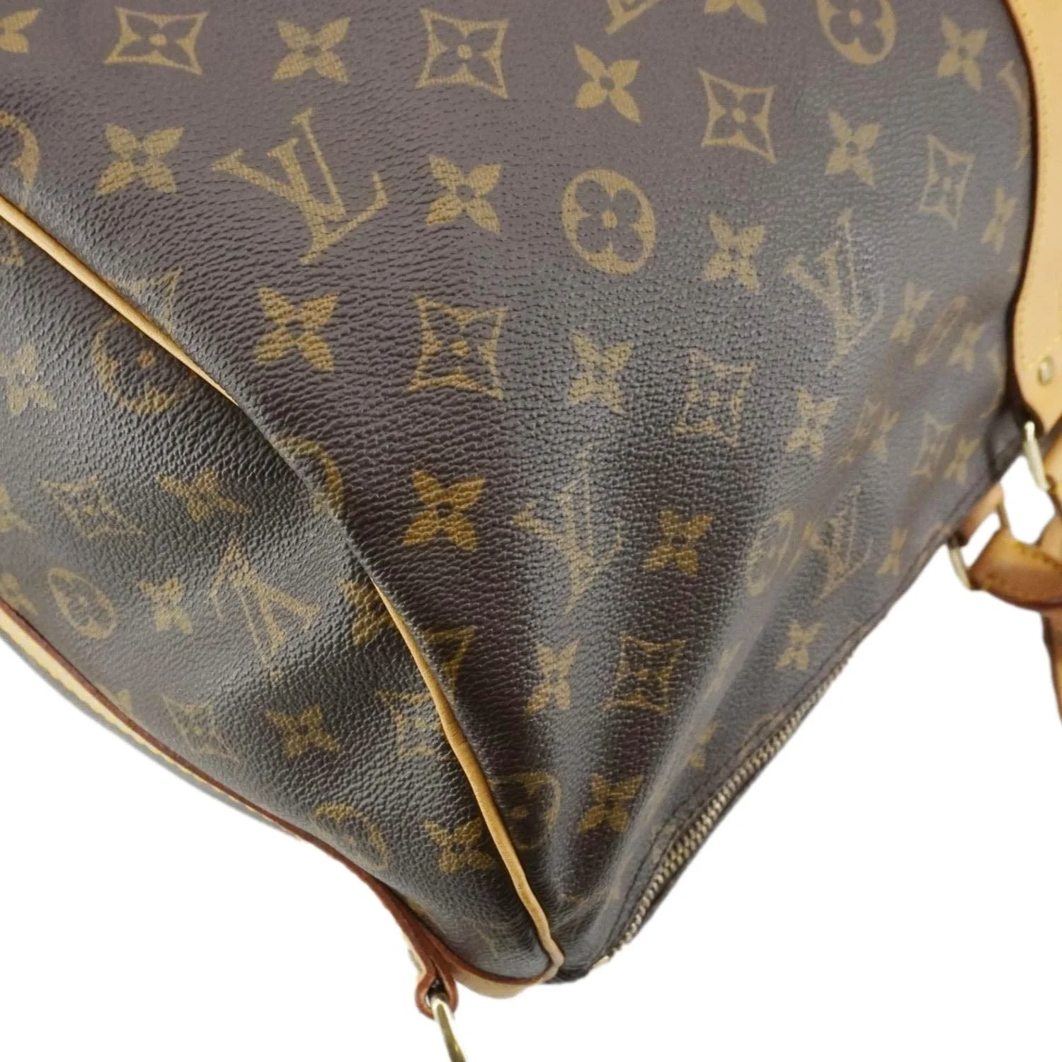 LOUIS VUITTON Keepall 55 Bandouliere Monogram Canvas Travel Bag Brown - Image 13