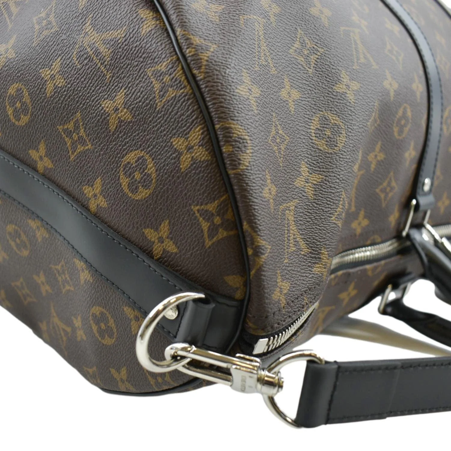 LOUIS VUITTON Keepall 55 Bandouliere Monogram Canvas Travel Bag Brown - Image 6