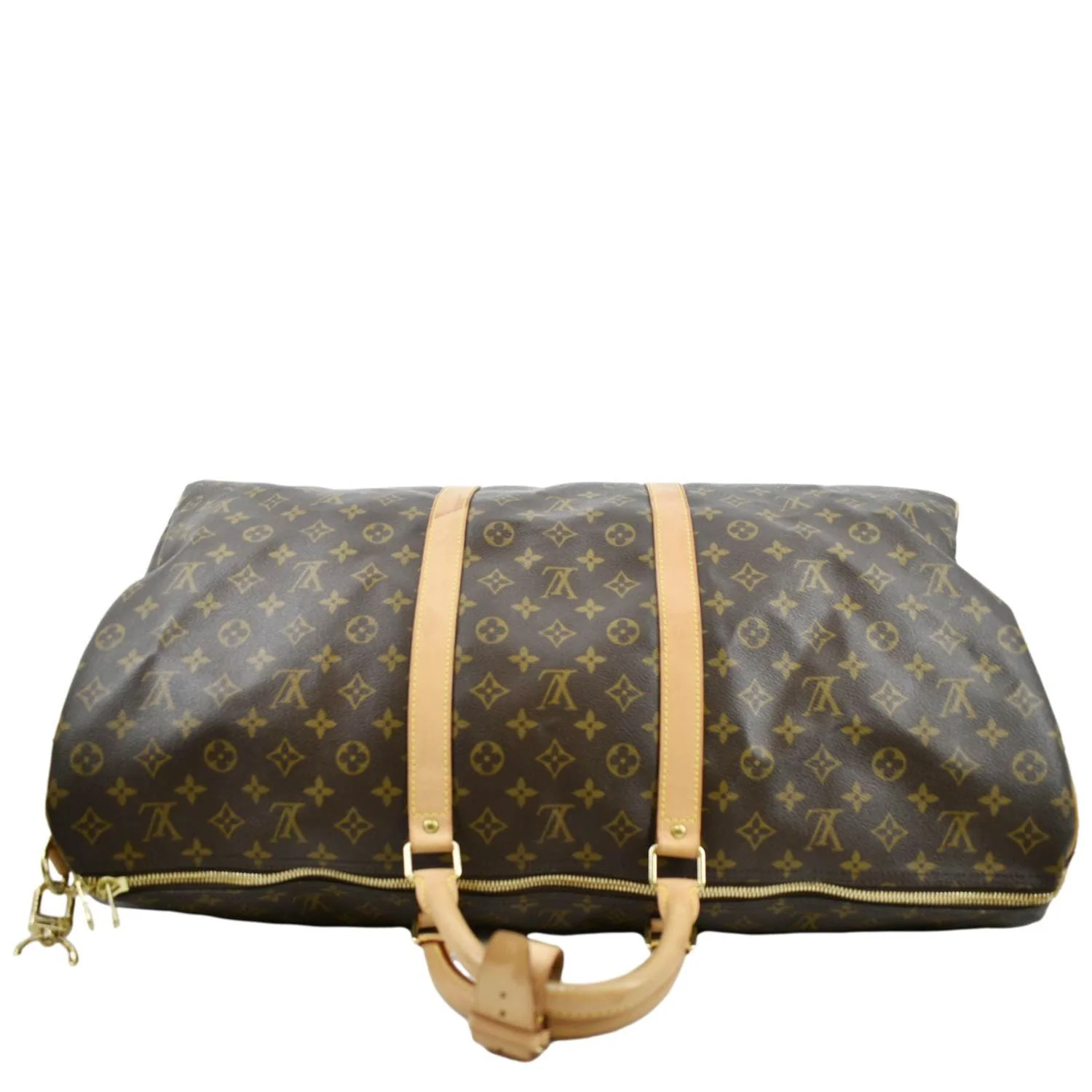 LOUIS VUITTON Keepall 60 Monogram Canvas Travel Bag Brown - Image 4