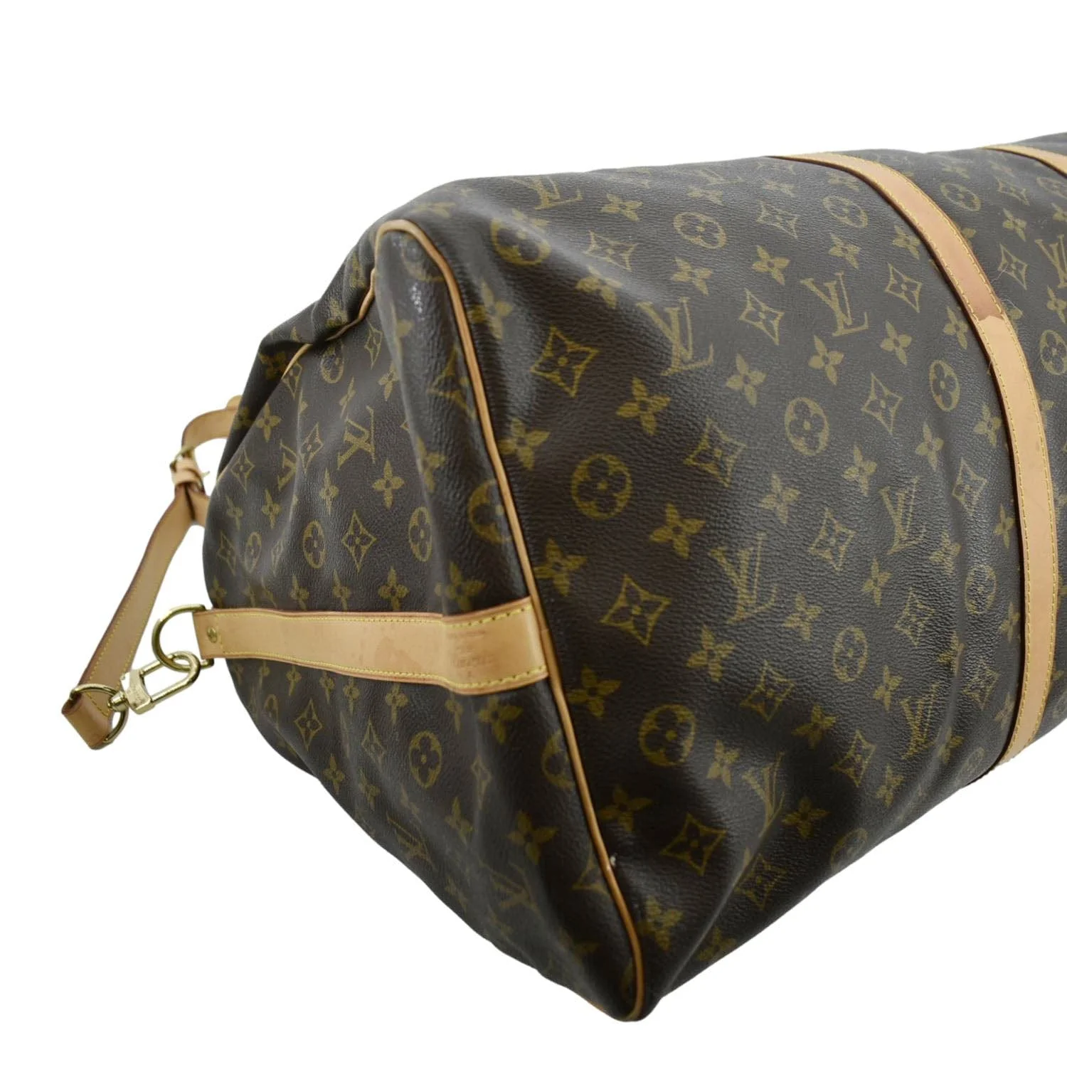 LOUIS VUITTON Keepall 60 Monogram Canvas Travel Bag Brown - Image 6
