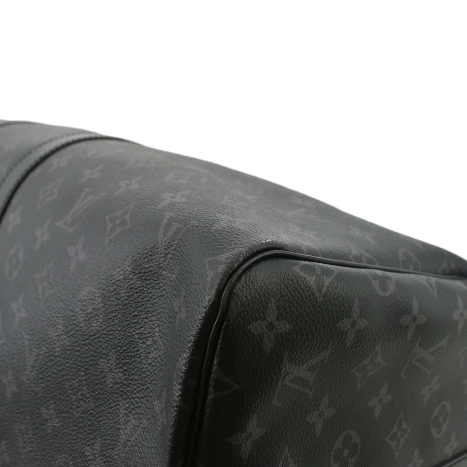 LOUIS VUITTON Keepall 55 Bandouliere Monogram Eclipse Travel Bag Black - Image 7