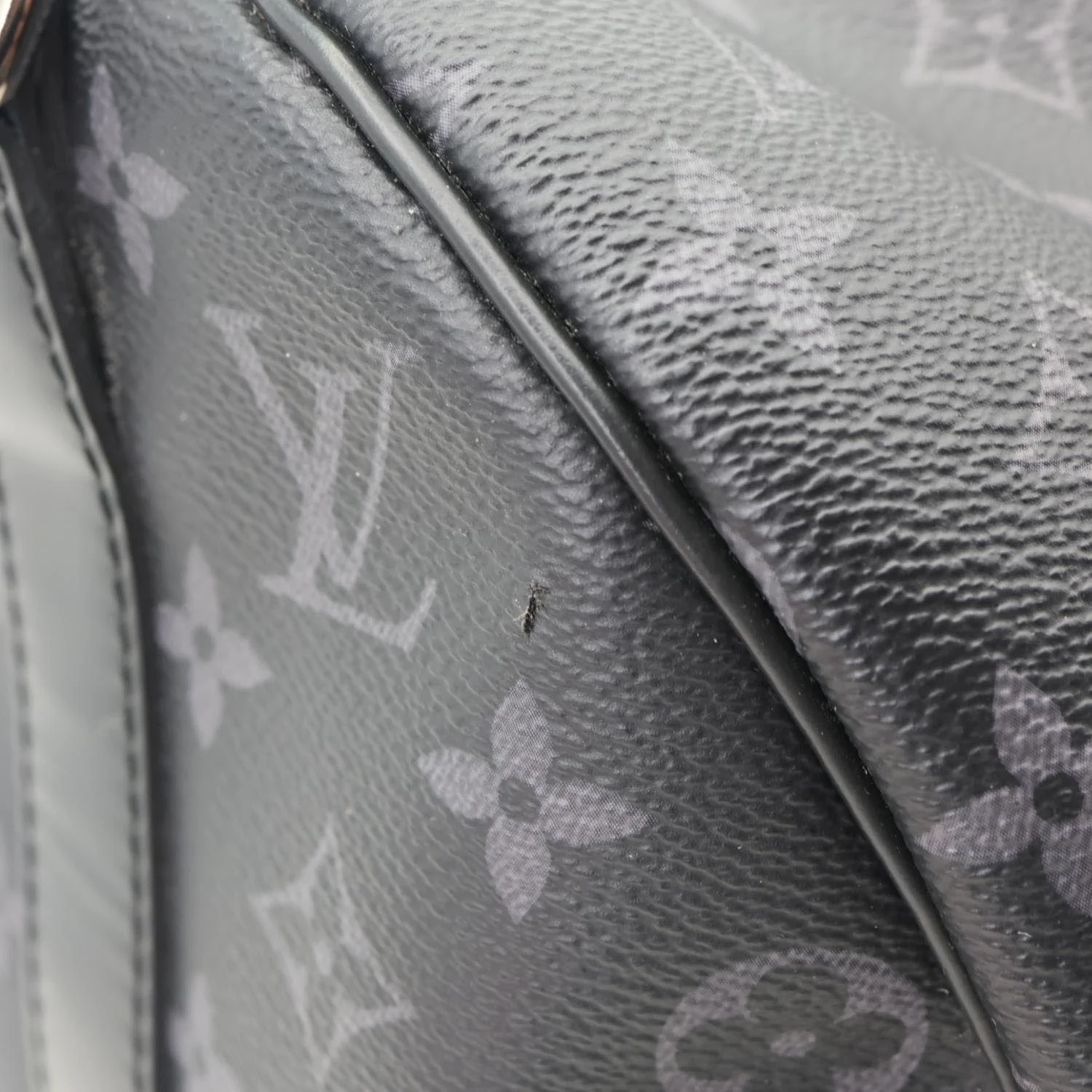 LOUIS VUITTON Keepall 45 Bandouliere Monogram Eclipse Travel Bag Black - Image 14