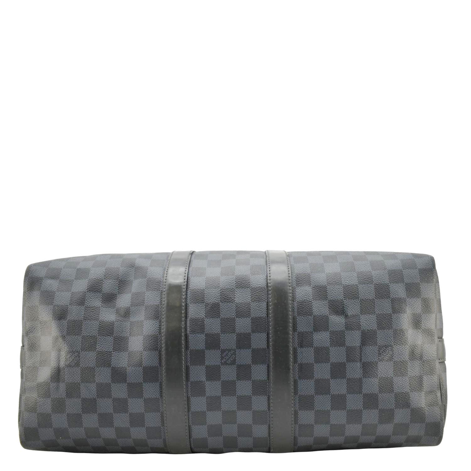 LOUIS VUITTON Keepall 45 Bandouliere Damier Graphite Travel Bag Black - Image 9