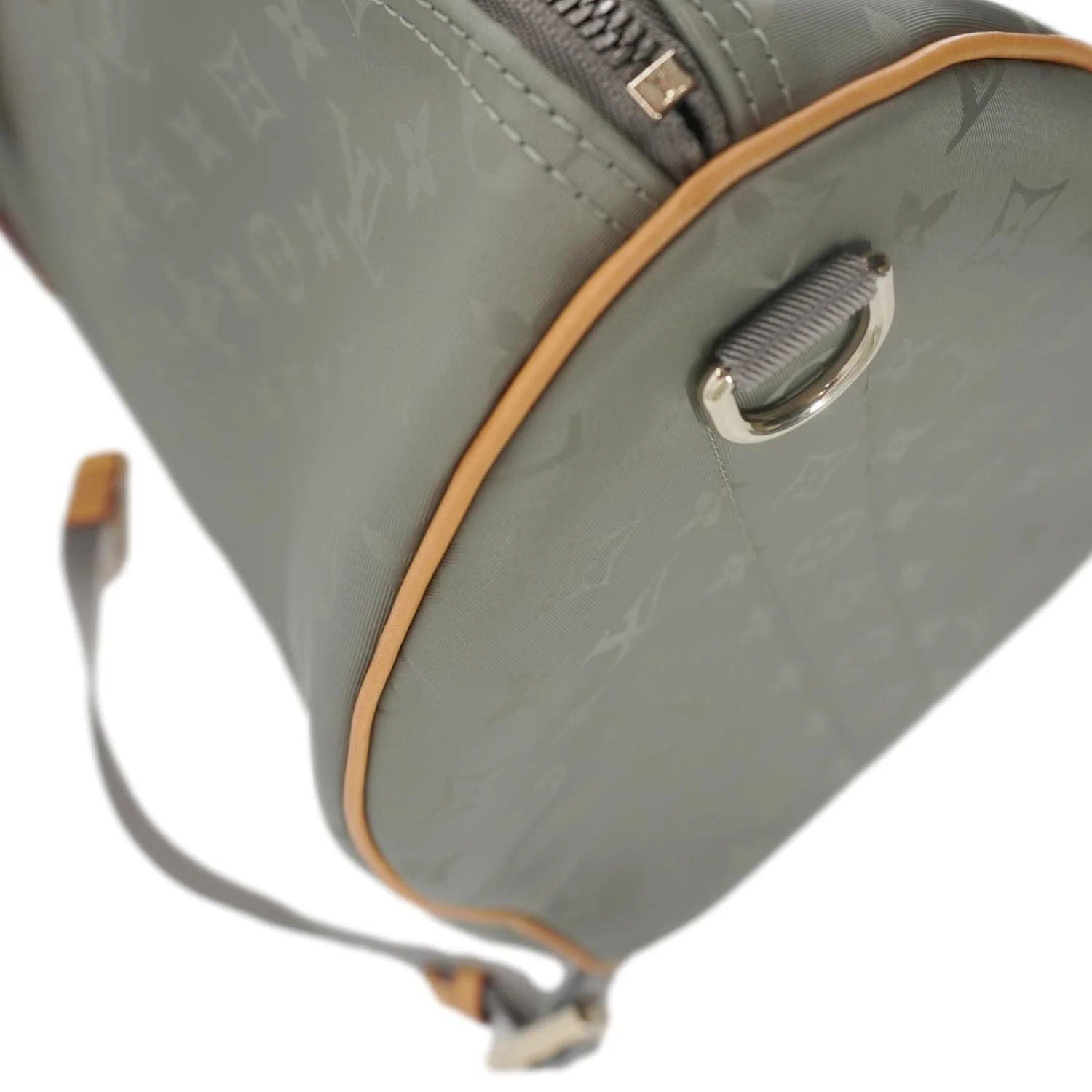 LOUIS VUITTON Keepall 50 Bandouliere Monogram Titanium Travel Bag Grey - Image 7