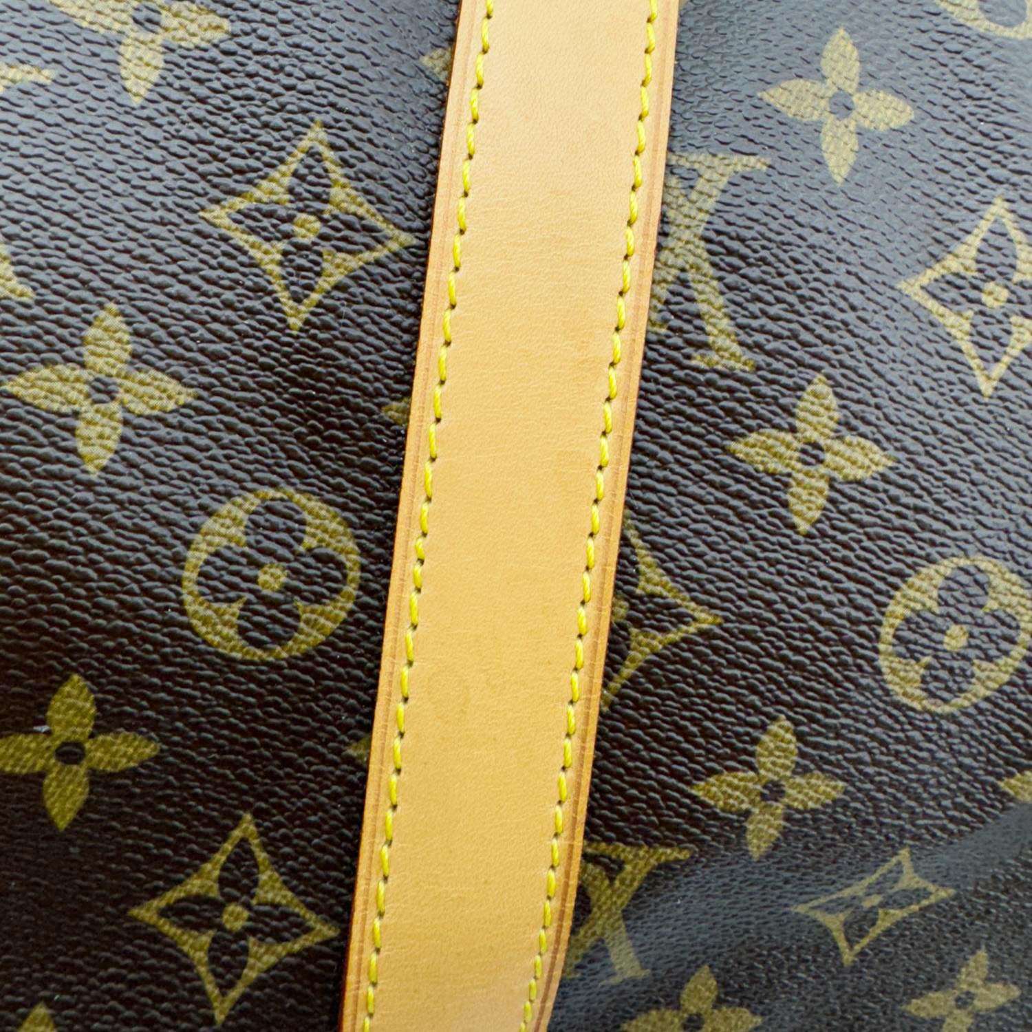 LOUIS VUITTON Keepall 55 Bandouliere Monogram Canvas Travel Bag Brown - Image 10