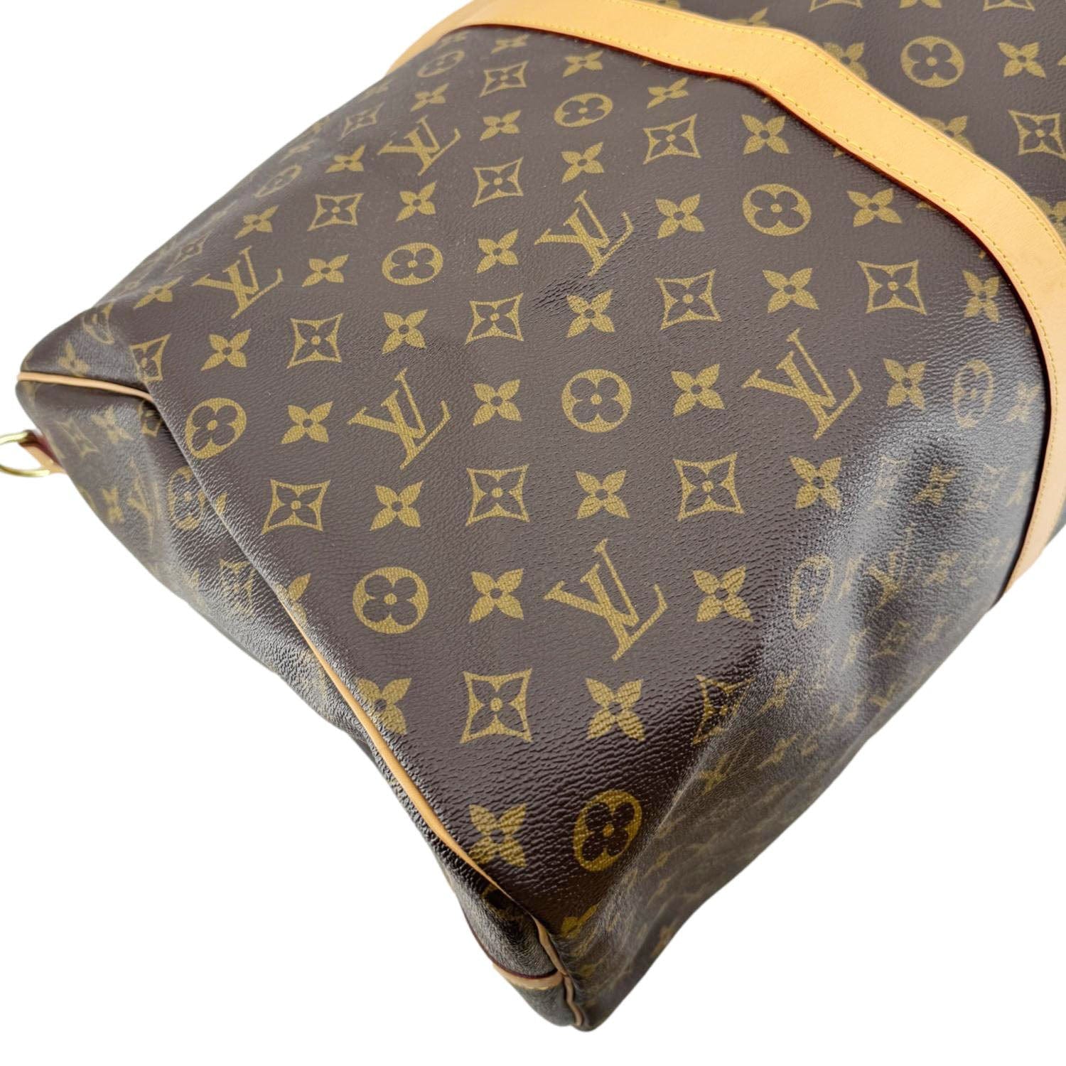 LOUIS VUITTON Keepall 60 Bandouliere Monogram Canvas Travel Bag Brown - Image 10