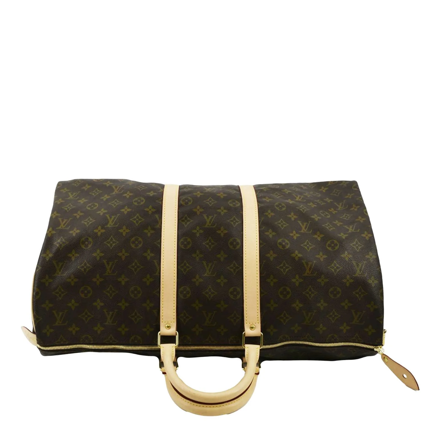LOUIS VUITTON Vintage Keepall 55 Monogram Canvas Travel Bag Brown - Image 5