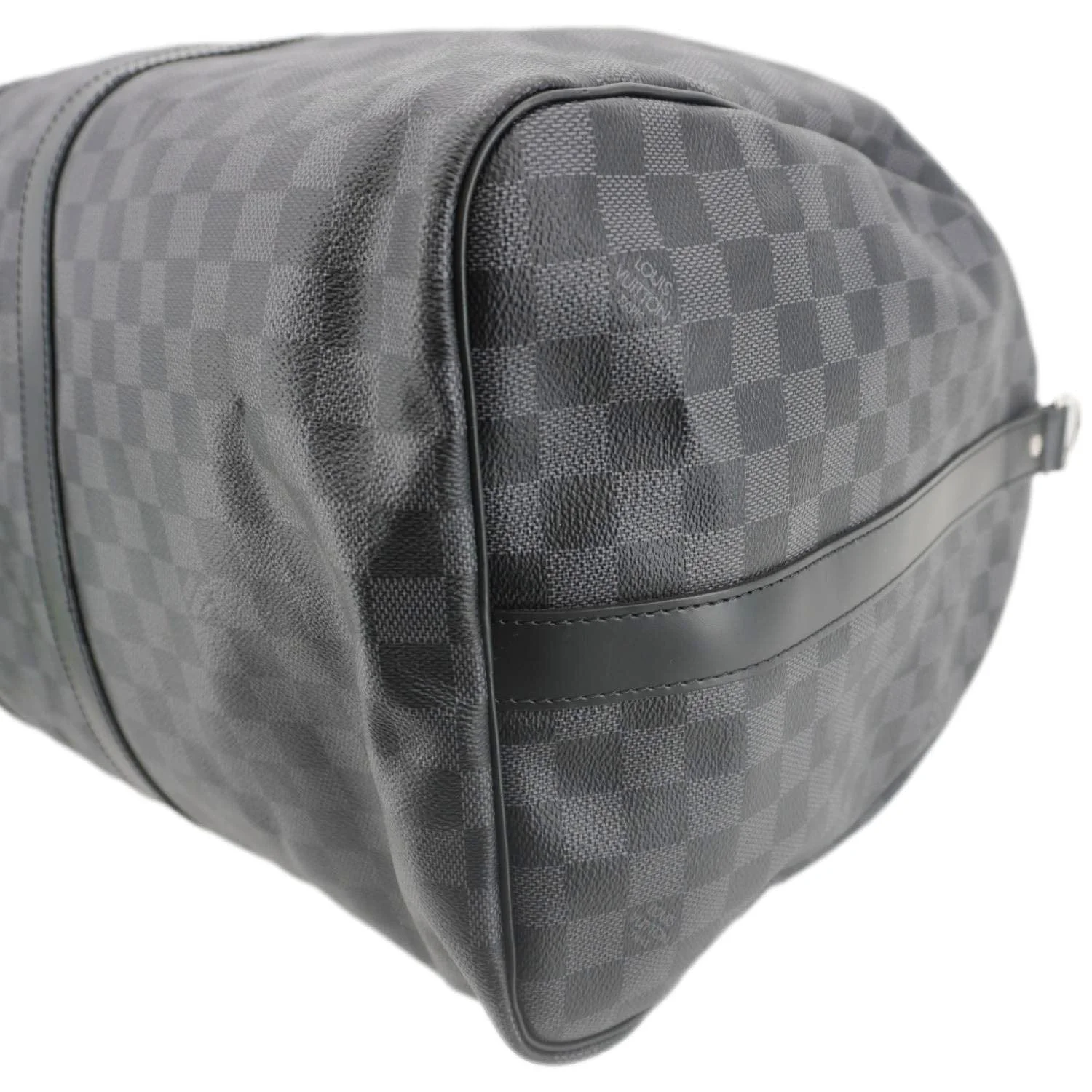 LOUIS VUITTON Keepall Bandouliere 55 Monogram Eclipse Travel Bag Black - Image 6