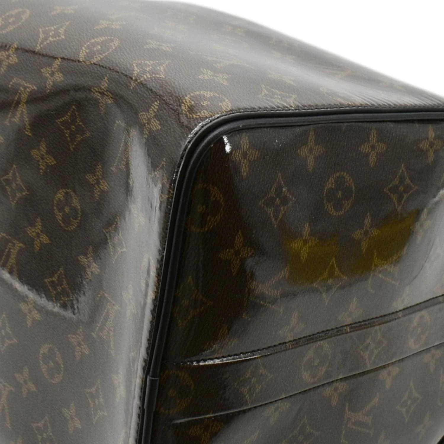 LOUIS VUITTON Keepall 50 Bandouliere Monogram Glaze Canvas Travel Bag Brown - Image 8