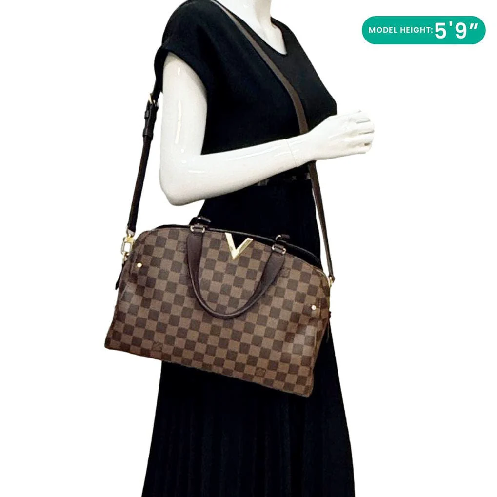 LOUIS VUITTON Kensington Bowling Damier Ebene Shoulder Bag Brown - Image 2