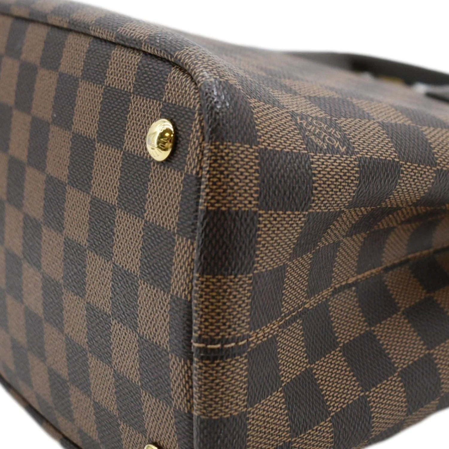 LOUIS VUITTON Kensington Damier Ebene Tote Bag Brown - Image 10