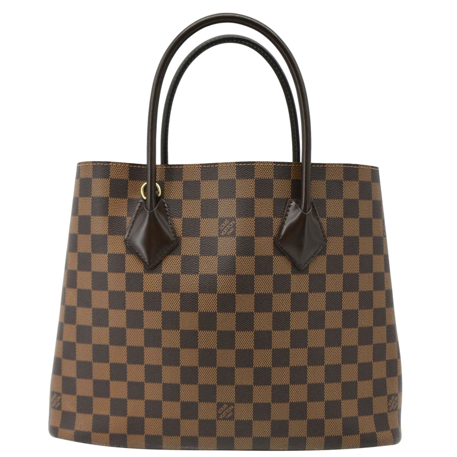LOUIS VUITTON Kensington Damier Ebene Tote Bag Brown - Image 3