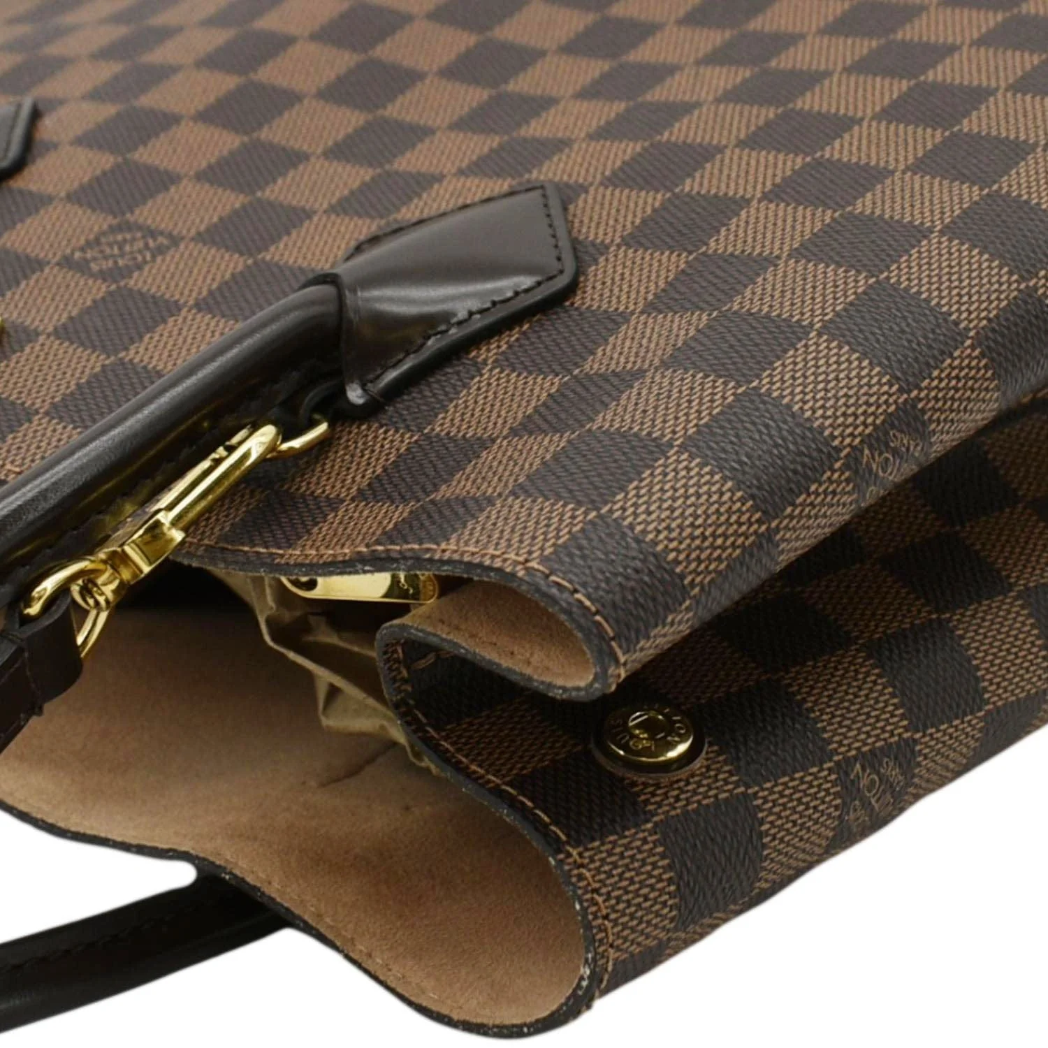 LOUIS VUITTON Kensington Damier Ebene Tote Bag Brown - Image 5