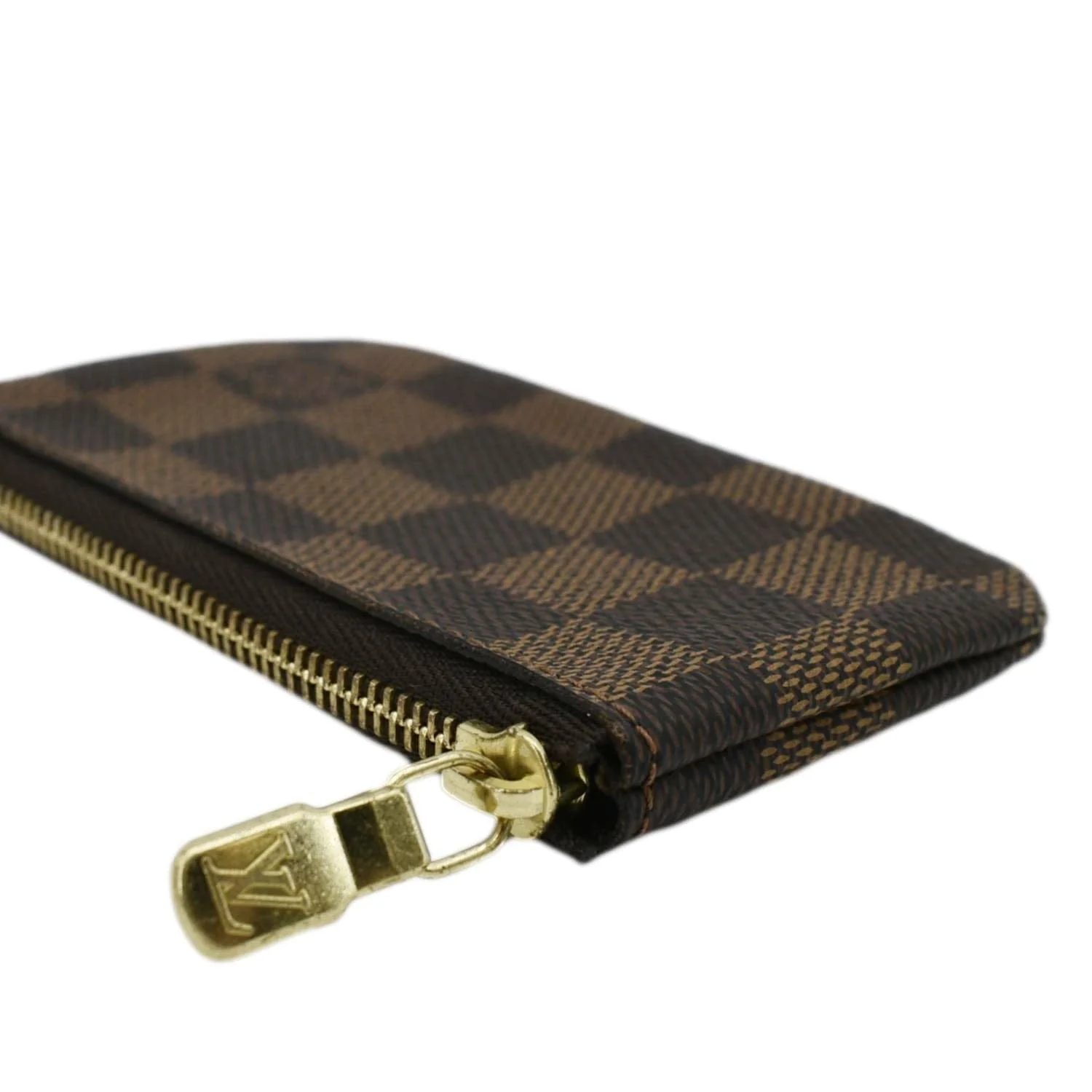 LOUIS VUITTON Pochette Key Cles Damier Ebene Coin Case Brown - Image 6