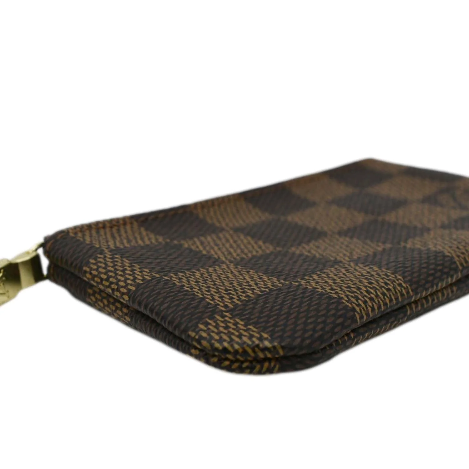 LOUIS VUITTON Pochette Key Cles Damier Ebene Coin Case Brown - Image 8