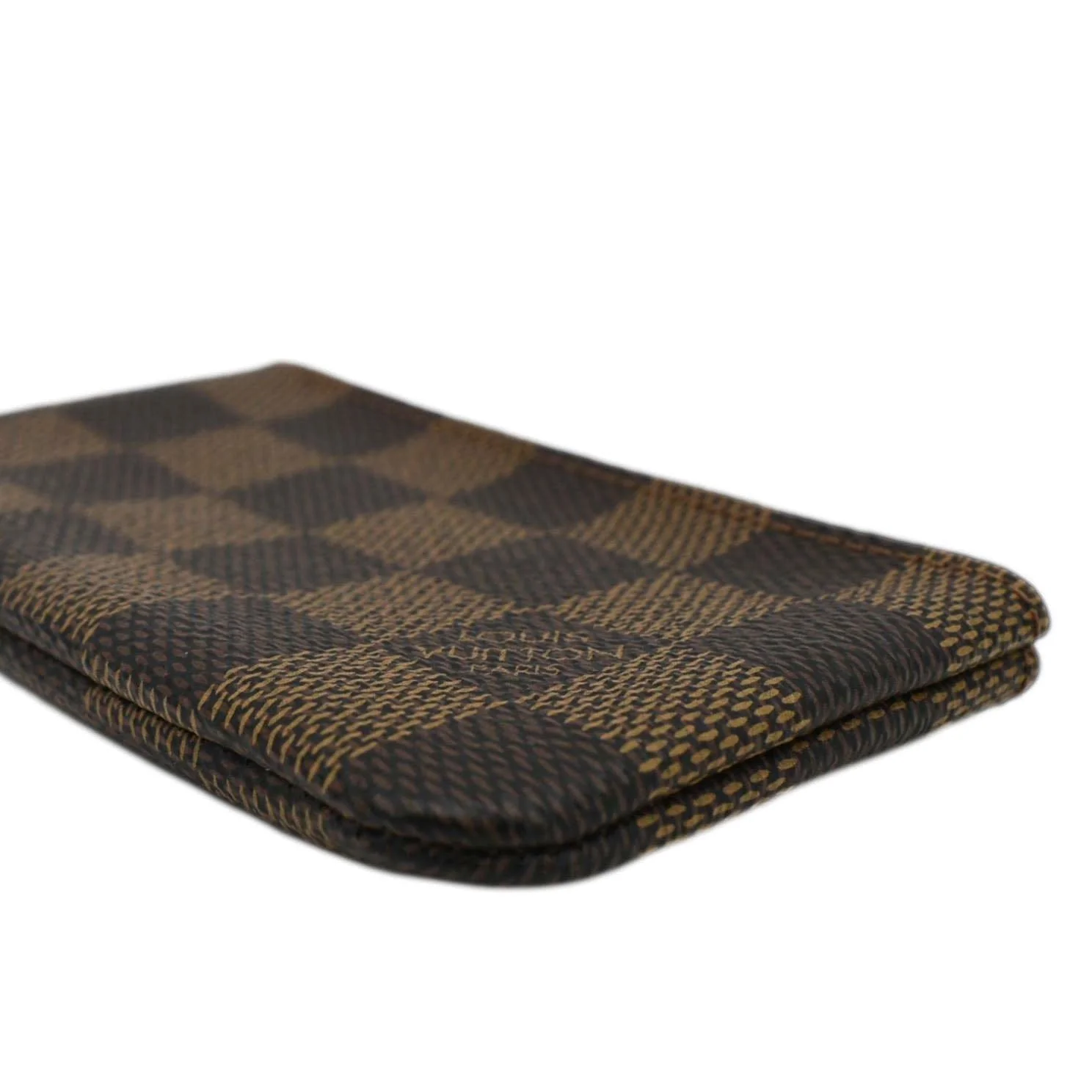 LOUIS VUITTON Pochette Key Cles Damier Ebene Coin Case Brown - Image 9