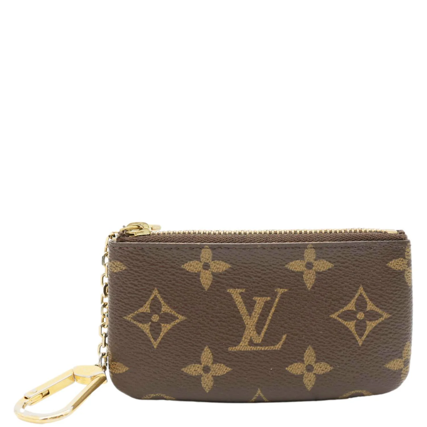 LOUIS VUITTON Key Cles Monogram Canvas Pouch Brown - Image 3