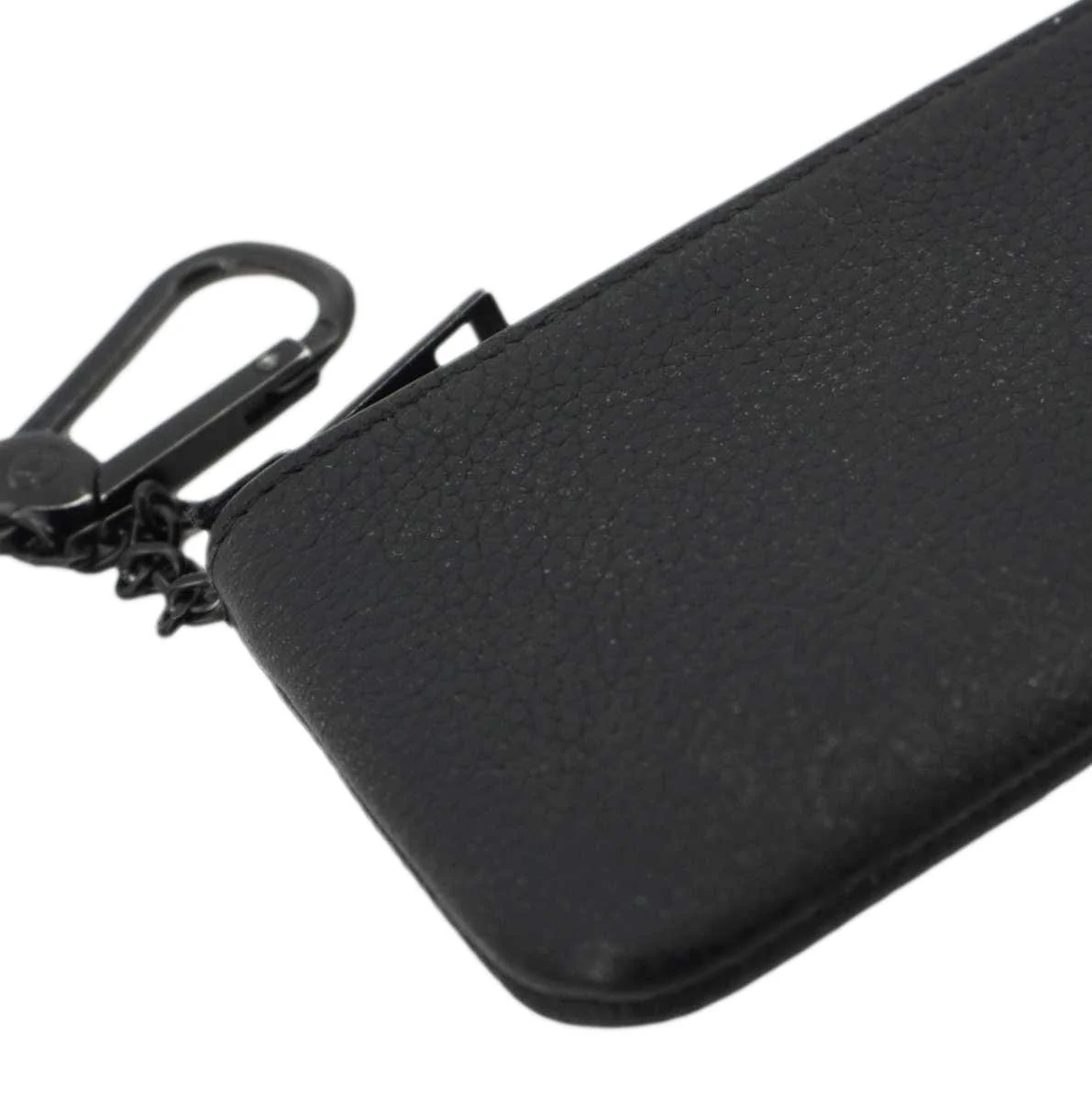 LOUIS VUITTON LV Aerogram Leather Key Pouch Black - Image 9