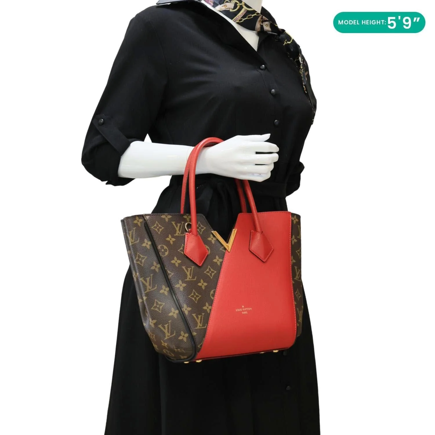 LOUIS VUITTON Kimono Monogram Canvas Tote Bag Red - Image 2