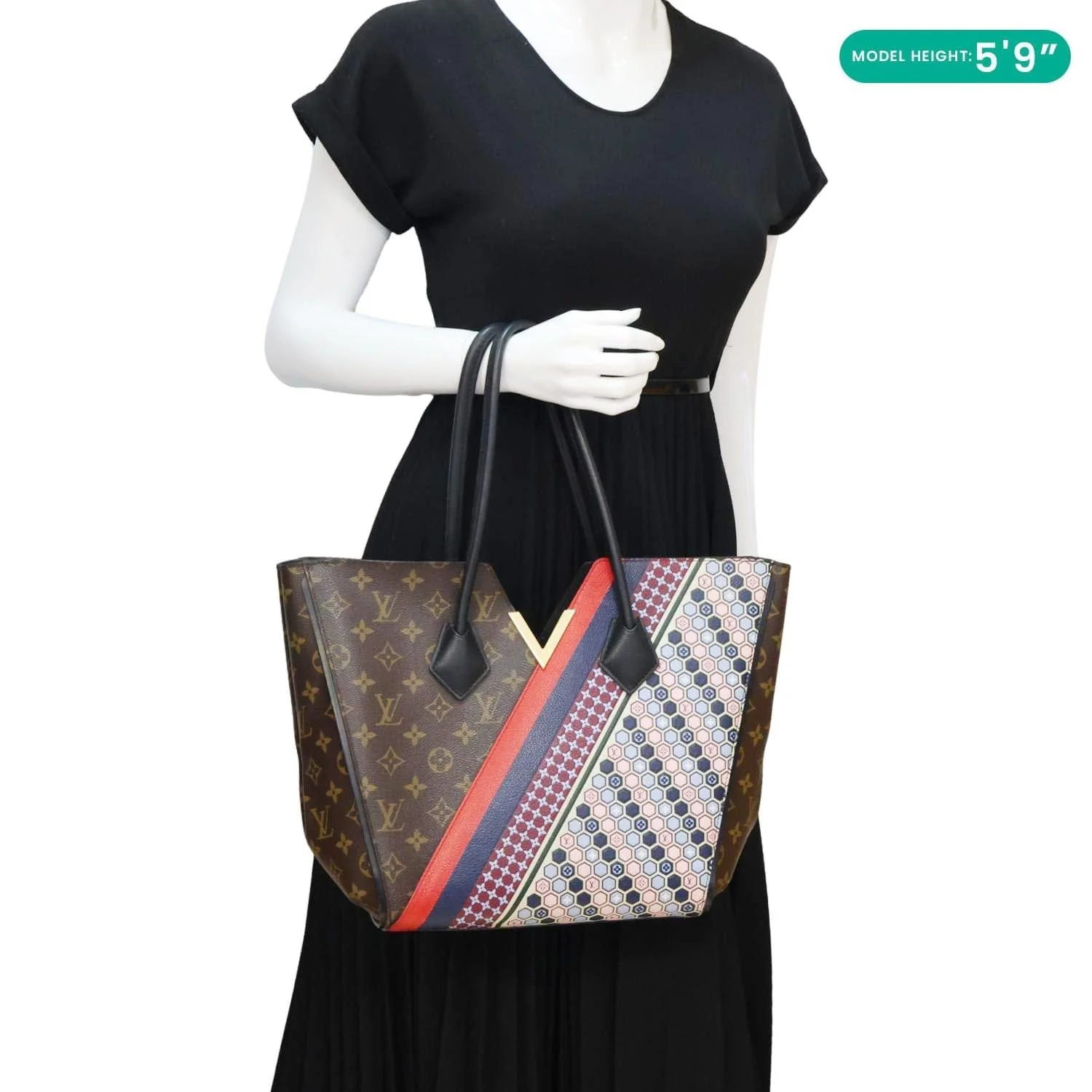 LOUIS VUITTON Kimono MM Monogram Canvas Tote Bag Brown - Image 2