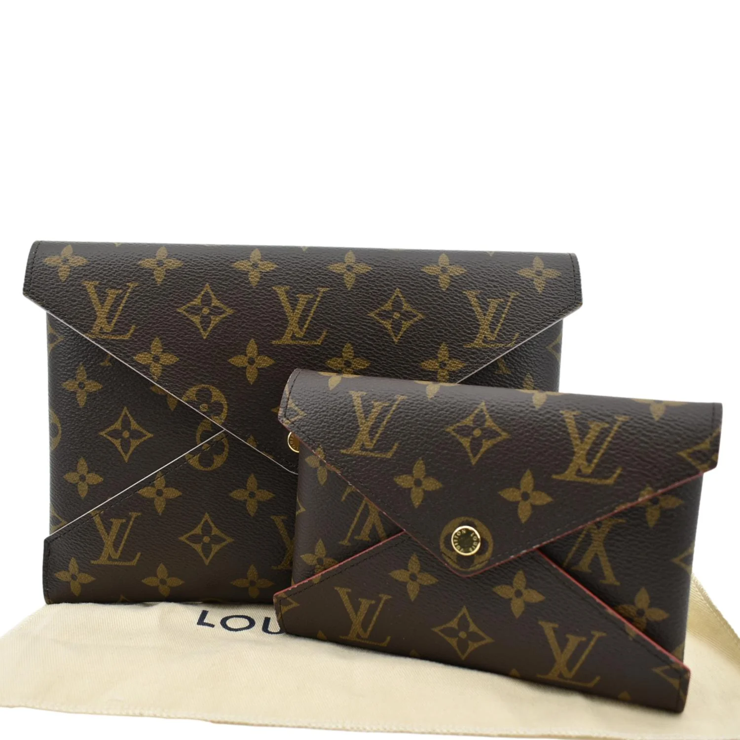 LOUIS VUITTON Kirigami Pochette Monogram Canvas Clutch Brown - Image 3