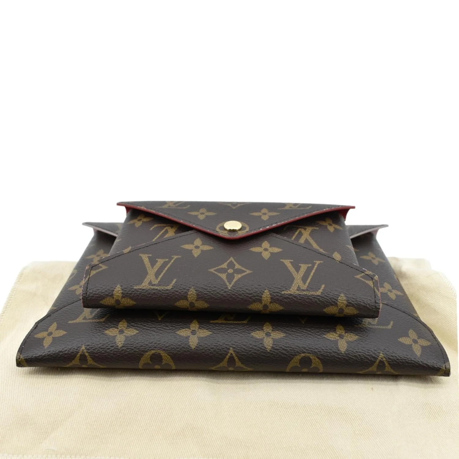 LOUIS VUITTON Kirigami Pochette Monogram Canvas Clutch Brown - Image 4