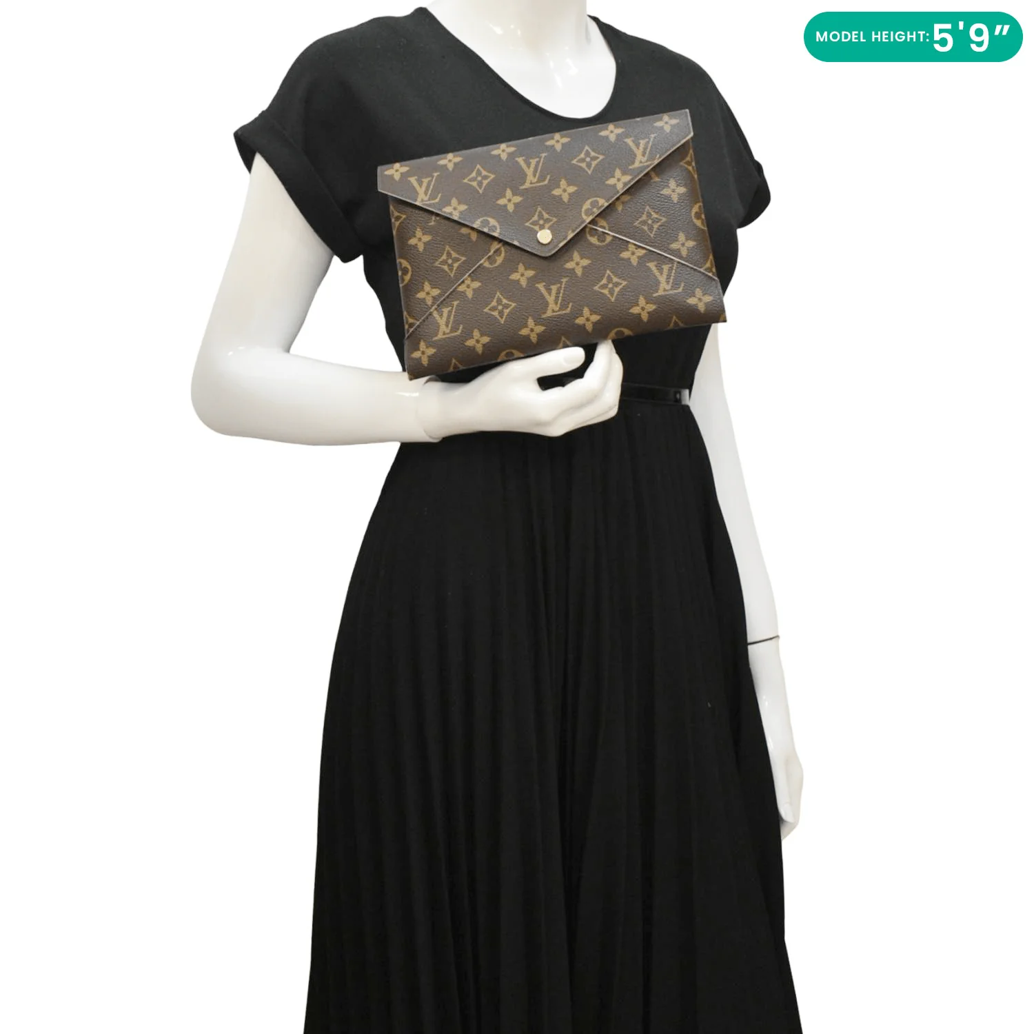 LOUIS VUITTON Kirigami Pochette Large Monogram Canvas Clutch Rose Ballerine - Image 2