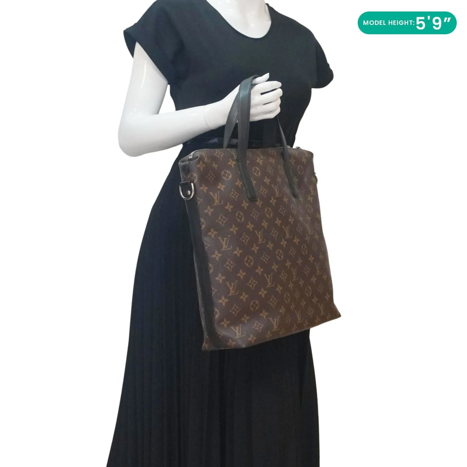 LOUIS VUITTON Kitan Monogram Macassar Canvas Top Handle Bag Brown - Image 2