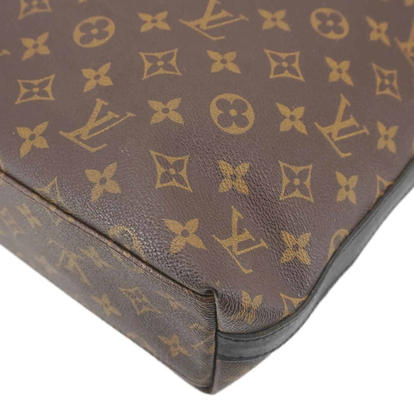 LOUIS VUITTON Kitan Monogram Macassar Canvas Top Handle Bag Brown - Image 8