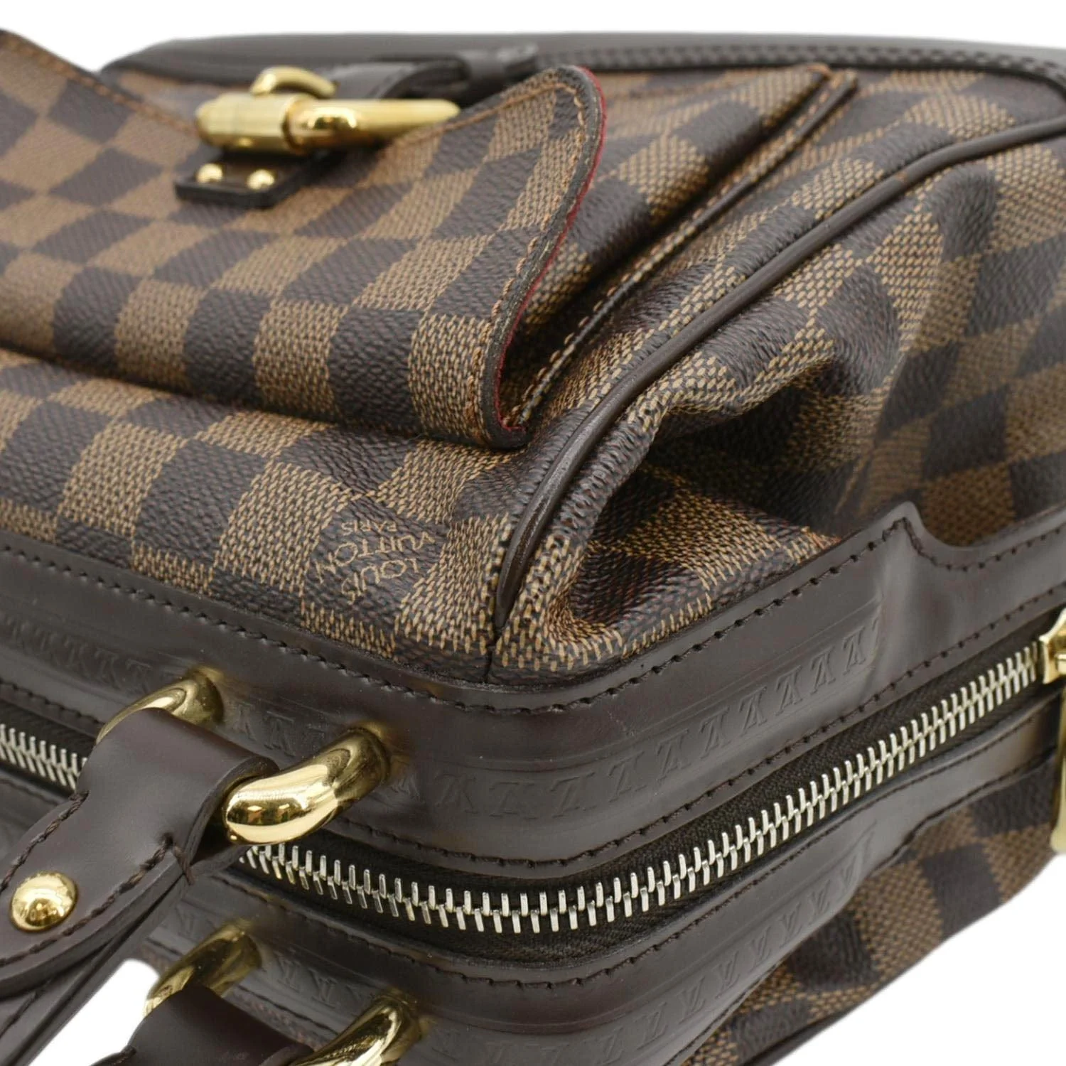 LOUIS VUITTON Knightsbridge Damier Ebene Satchel Bag Brown - Image 6