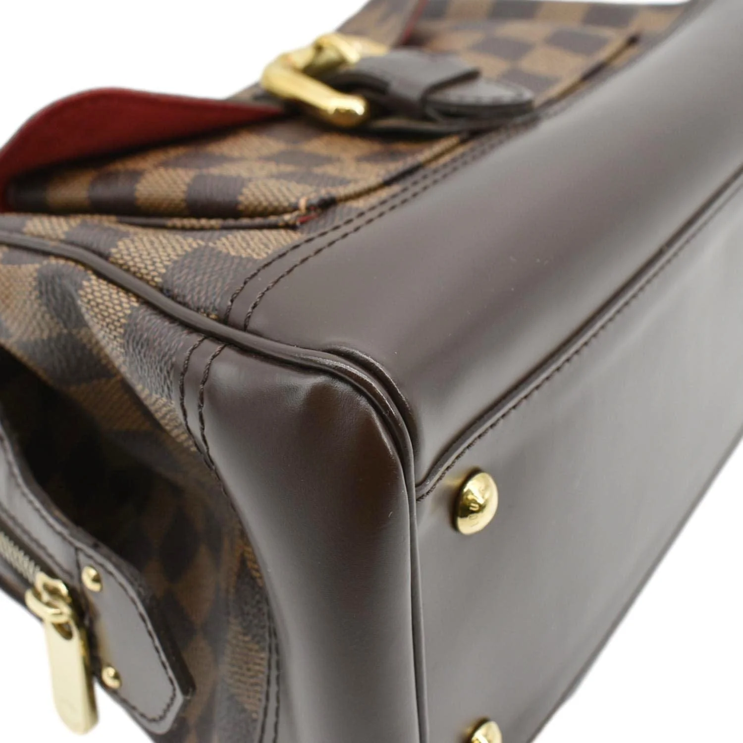 LOUIS VUITTON Knightsbridge Damier Ebene Satchel Bag Brown - Image 8