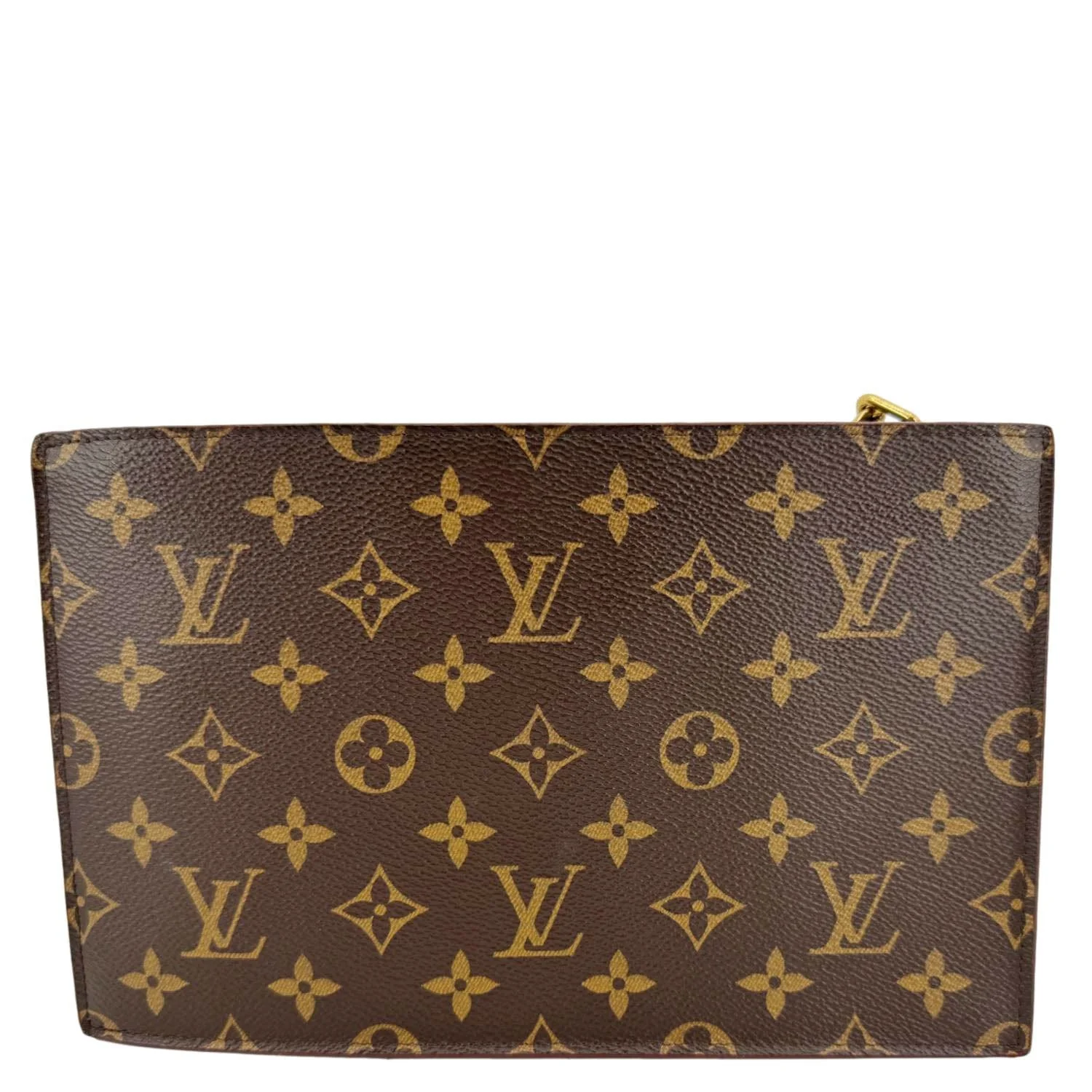LOUIS VUITTON Legacy Monogram Canvas Chain Clutch Brown - Image 3
