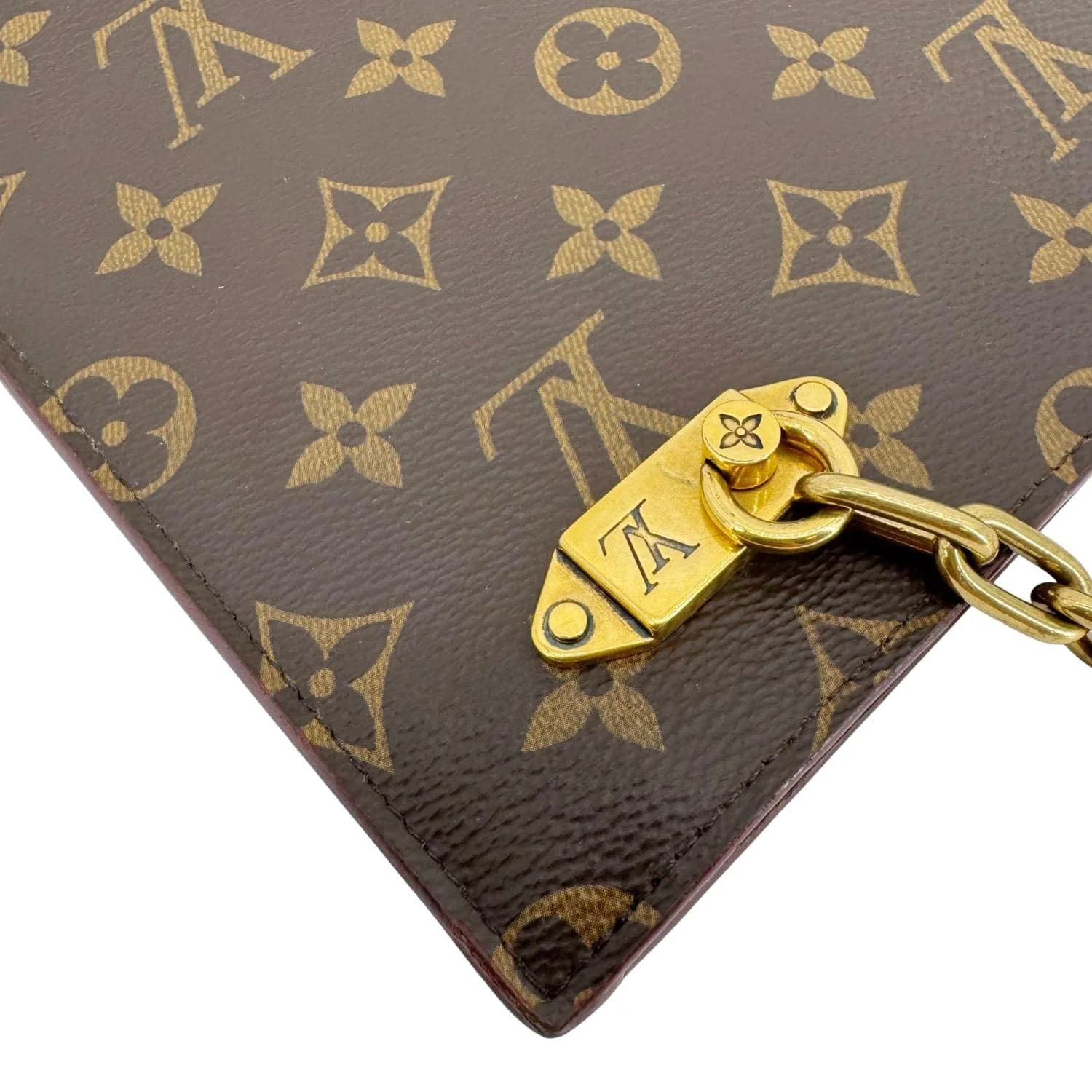 LOUIS VUITTON Legacy Monogram Canvas Chain Clutch Brown - Image 5