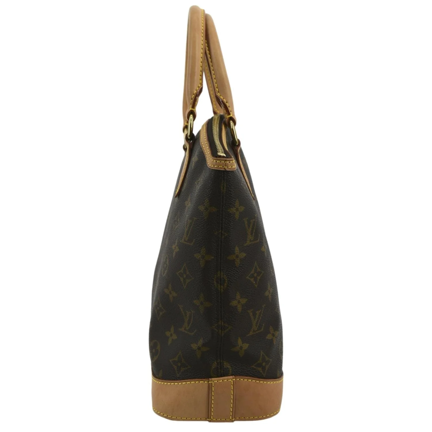 LOUIS VUITTON Lockit Vertical PM Monogram Canvas Tote Bag Brown - Image 4