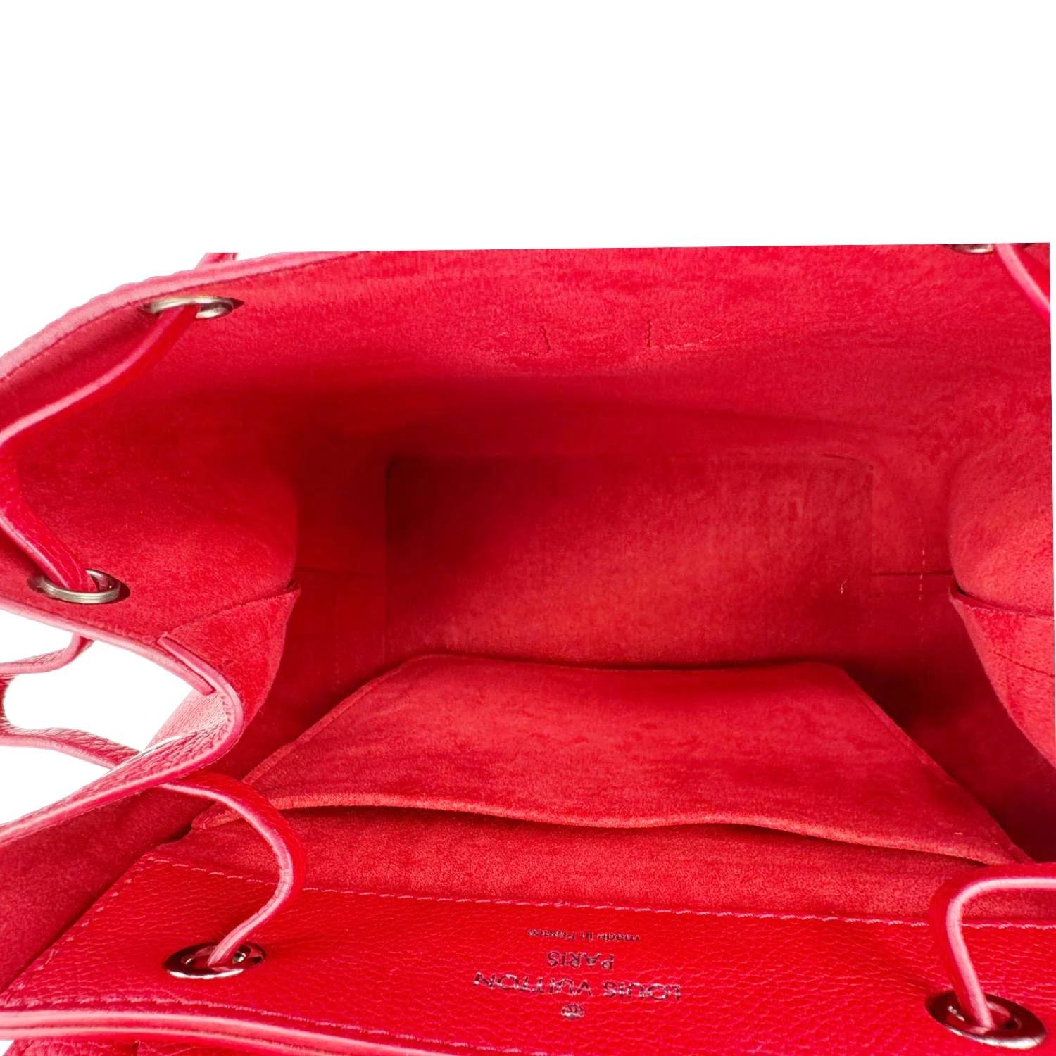 LOUIS VUITTON Lockme Calfskin Leather Backpack Red - Image 12