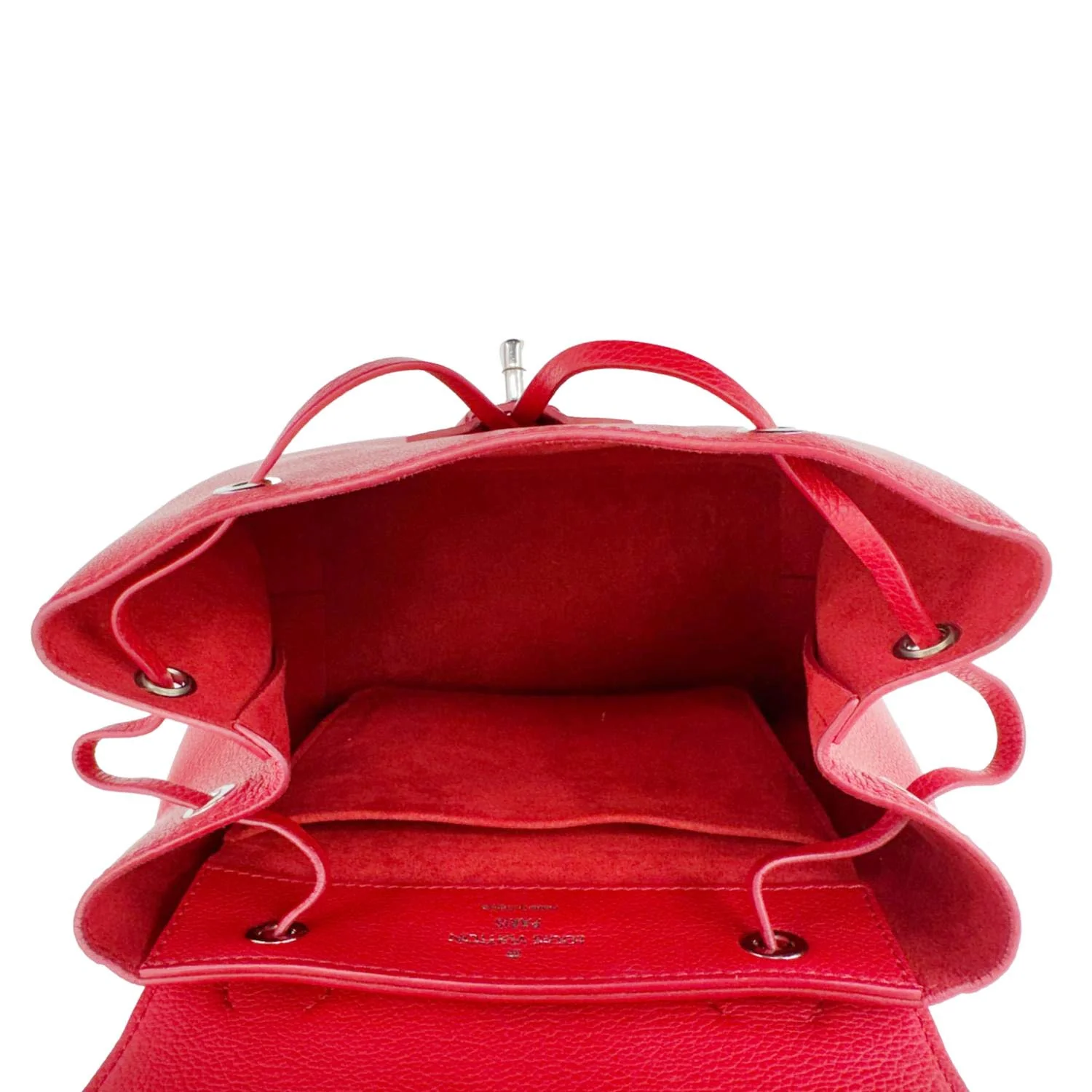 LOUIS VUITTON Lockme Calfskin Leather Backpack Red - Image 13
