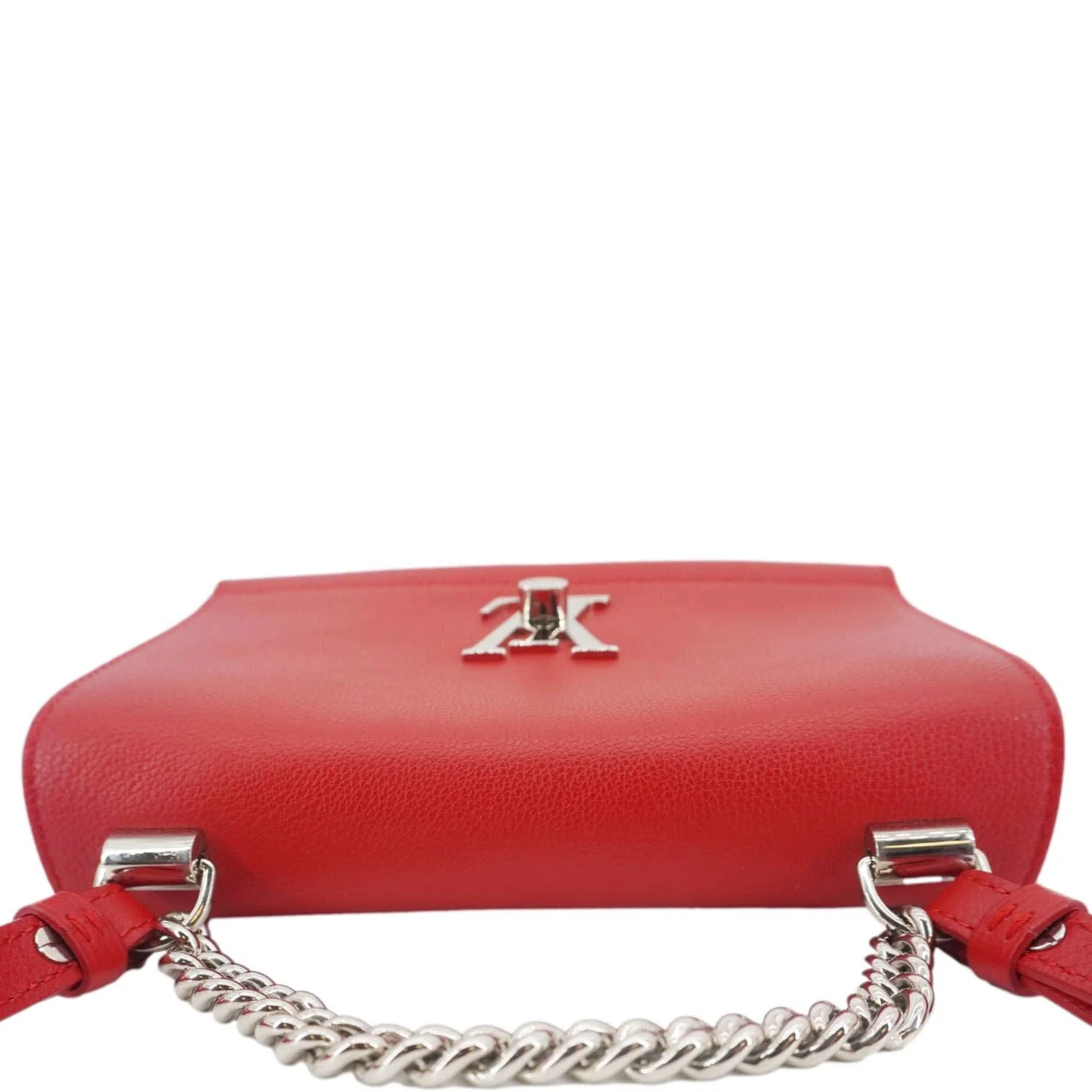 LOUIS VUITTON Lockme II BB Pebbled Leather Crossbody Bag Rubis - Image 6