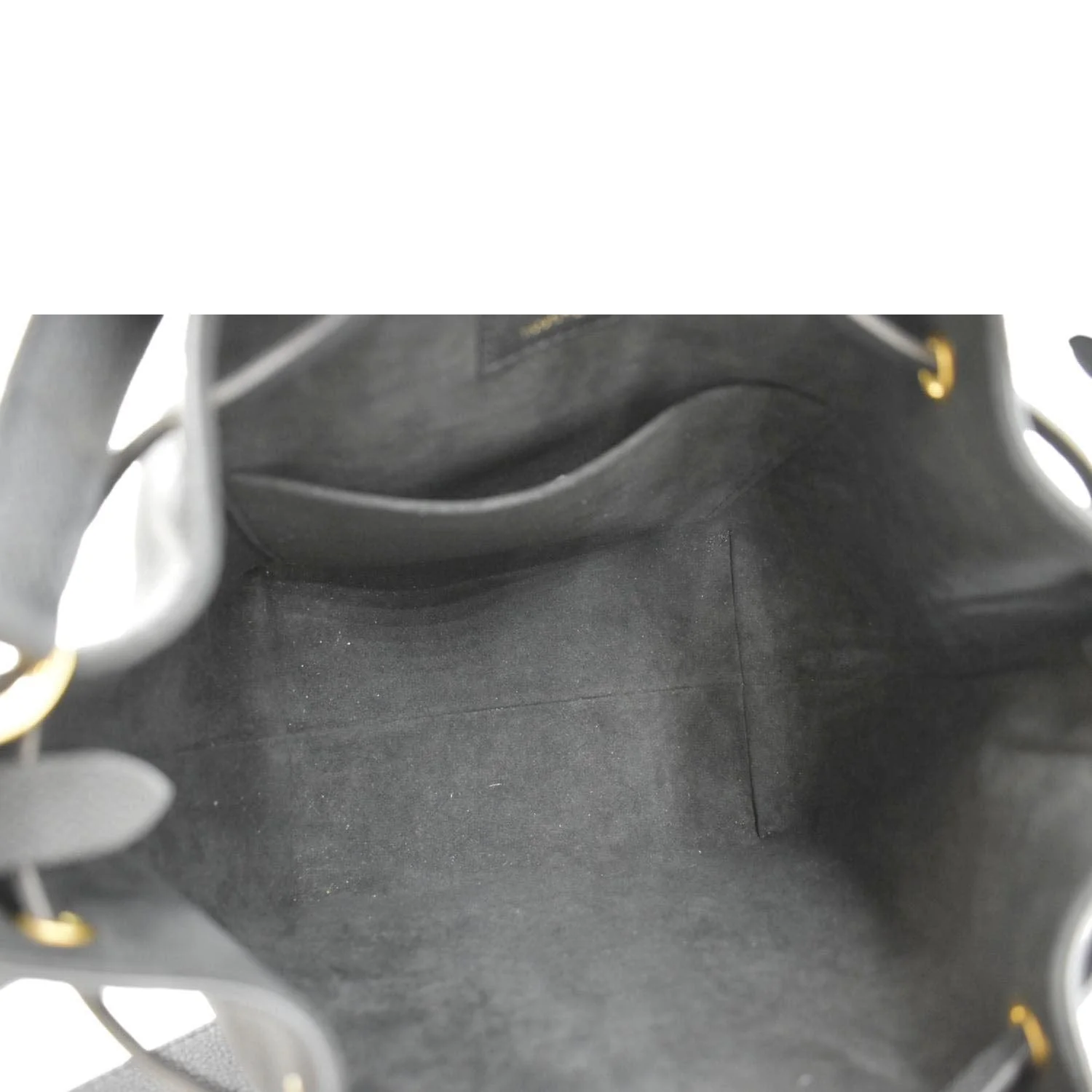LOUIS VUITTON Lockme Leather Crossbody Bucket Bag Black - Image 10