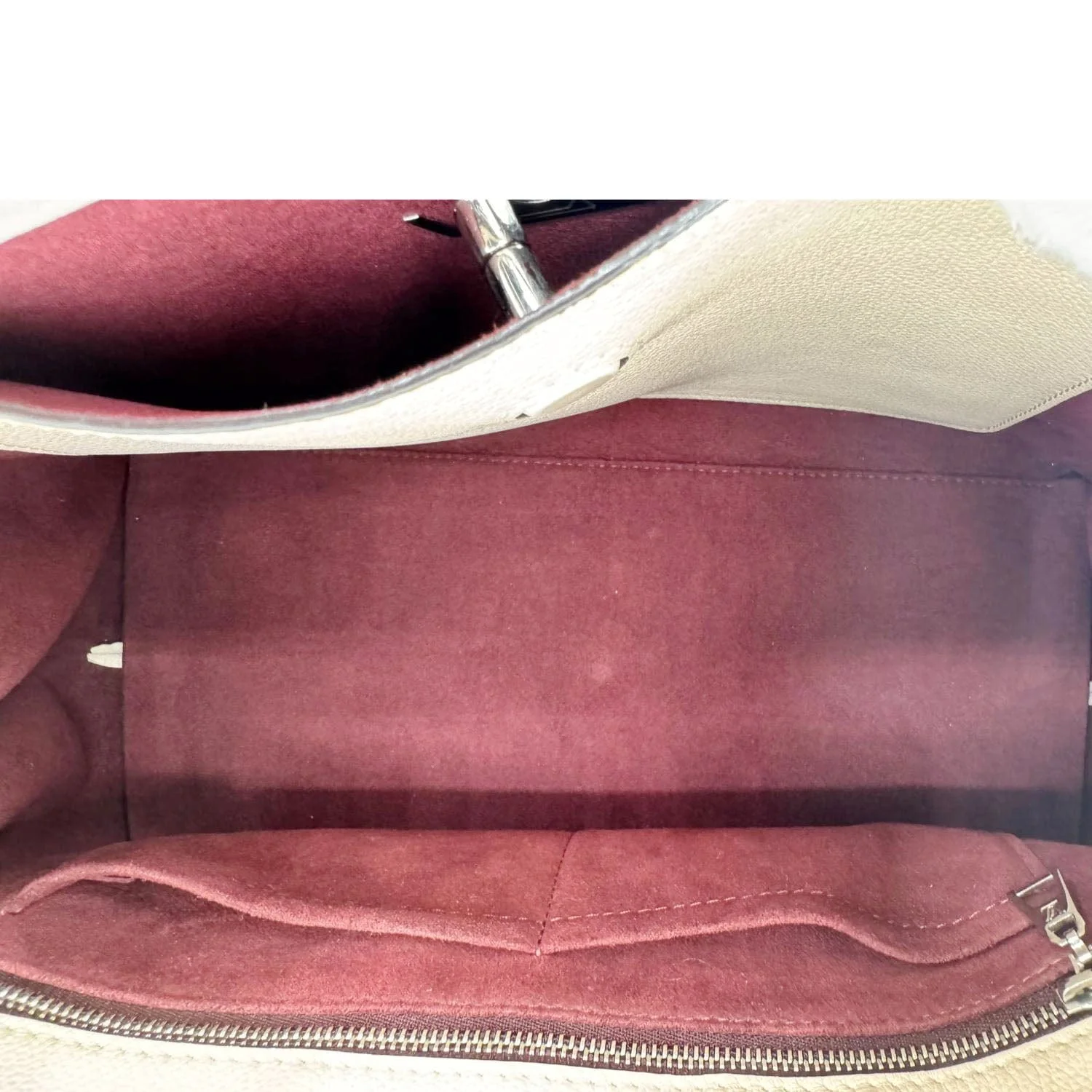 LOUIS VUITTON Lockme Day Calfskin Leather Tote Bag Cream - Image 13