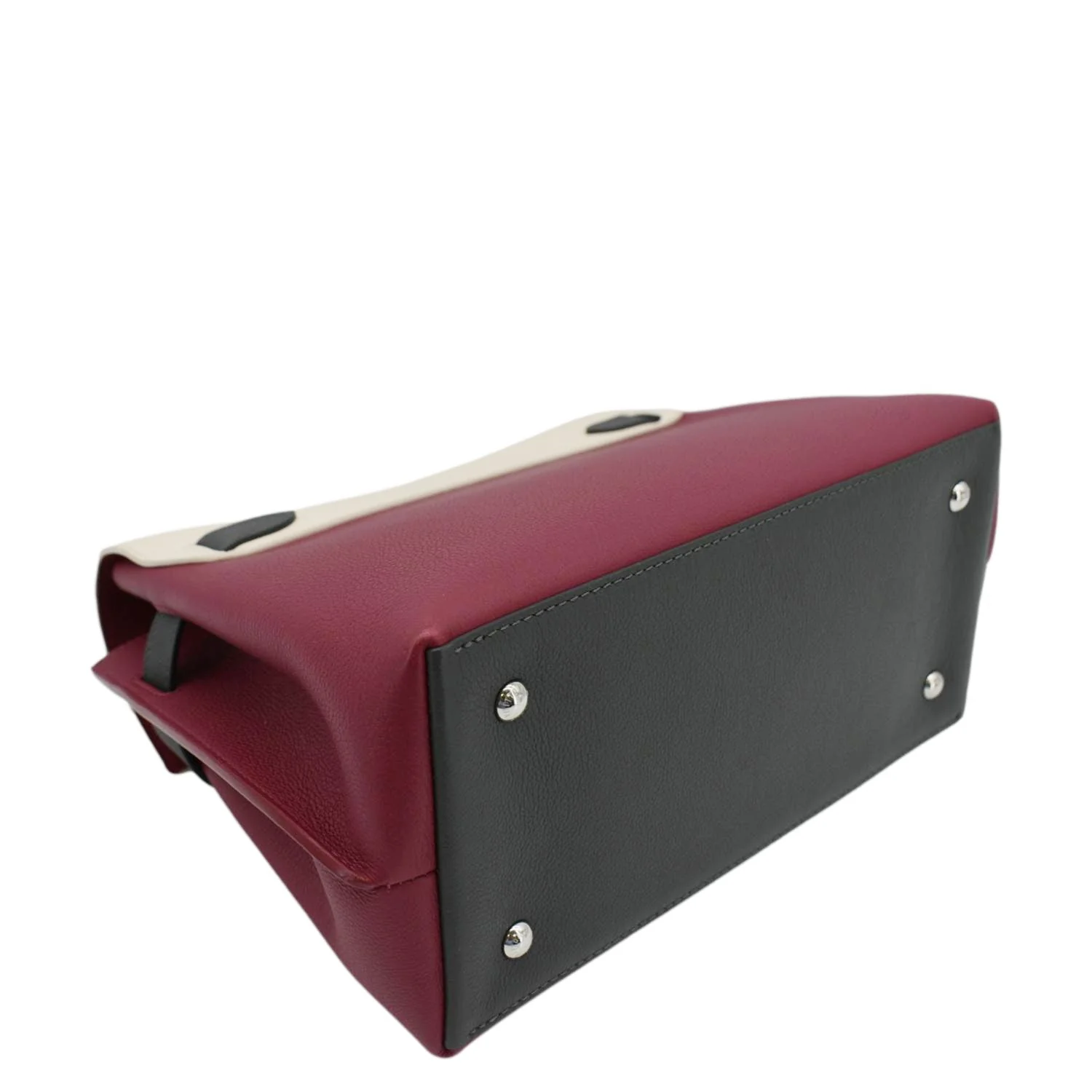 LOUIS VUITTON Lockme Ever MM Leather Crossbody Bag Maroon - Image 12