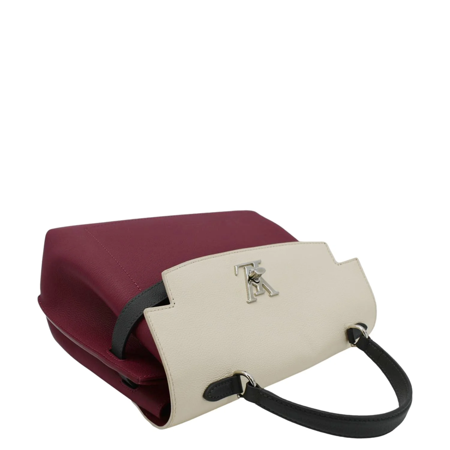 LOUIS VUITTON Lockme Ever MM Leather Crossbody Bag Maroon - Image 7