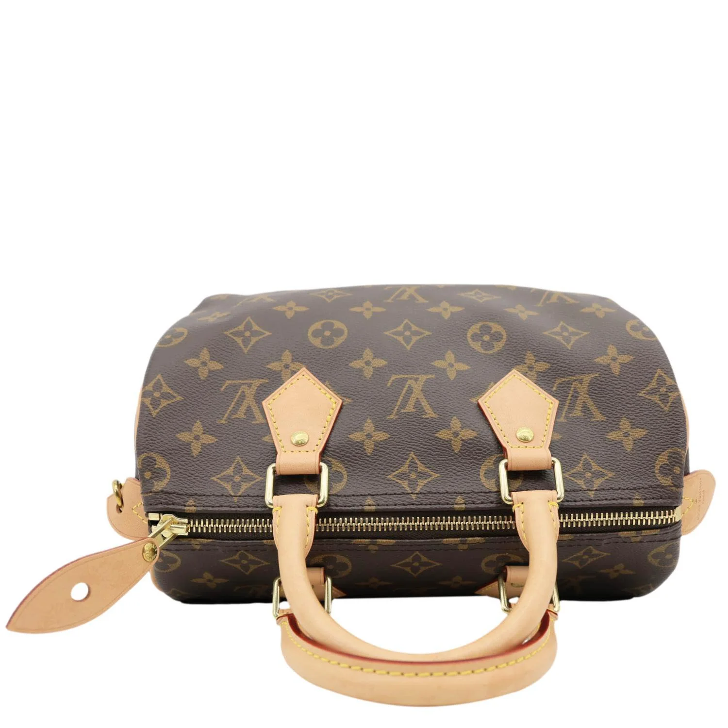LOUIS VUITTON Speedy 25 Monogram Canvas Satchel Bag Brown - Image 5