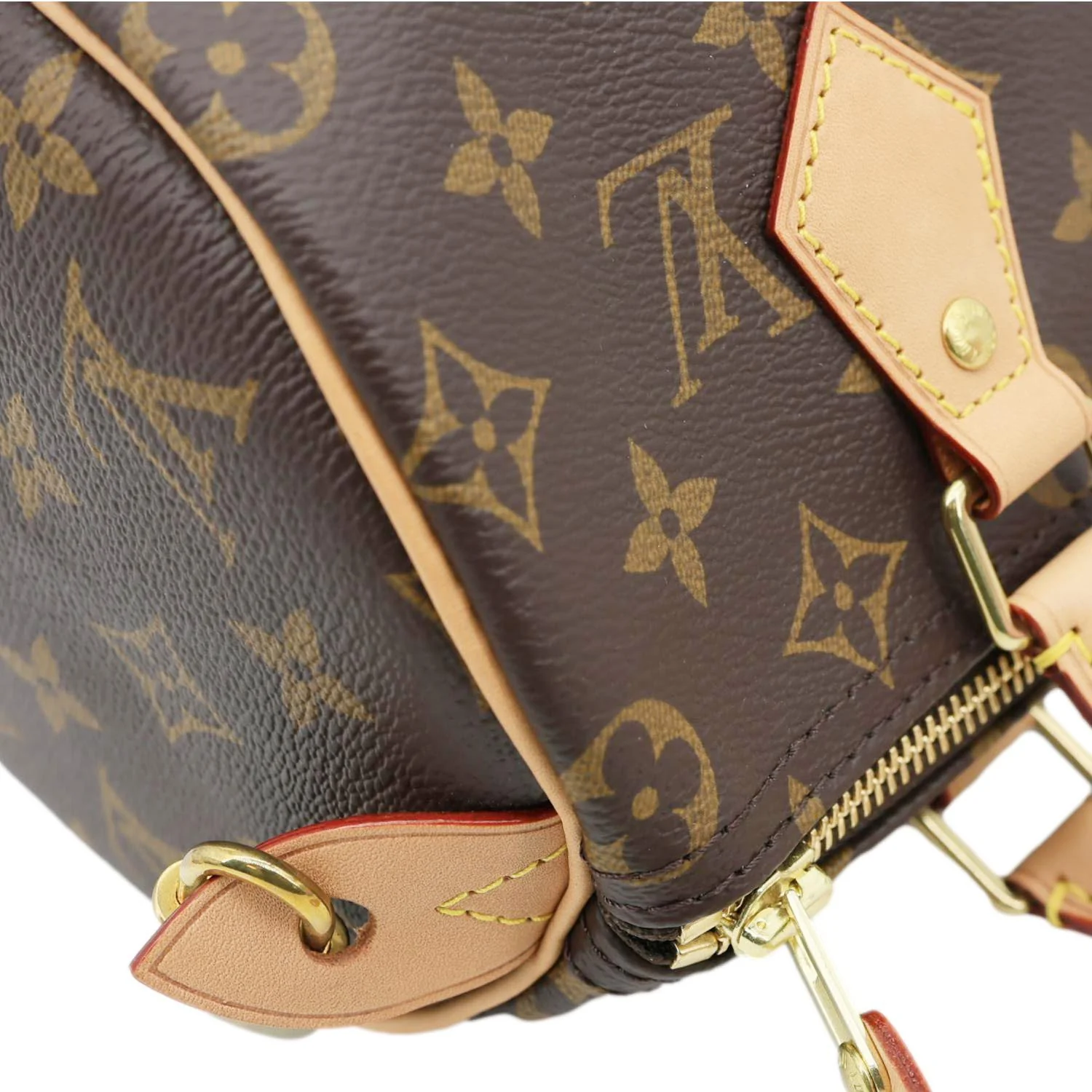 LOUIS VUITTON Speedy 25 Monogram Canvas Satchel Bag Brown - Image 6