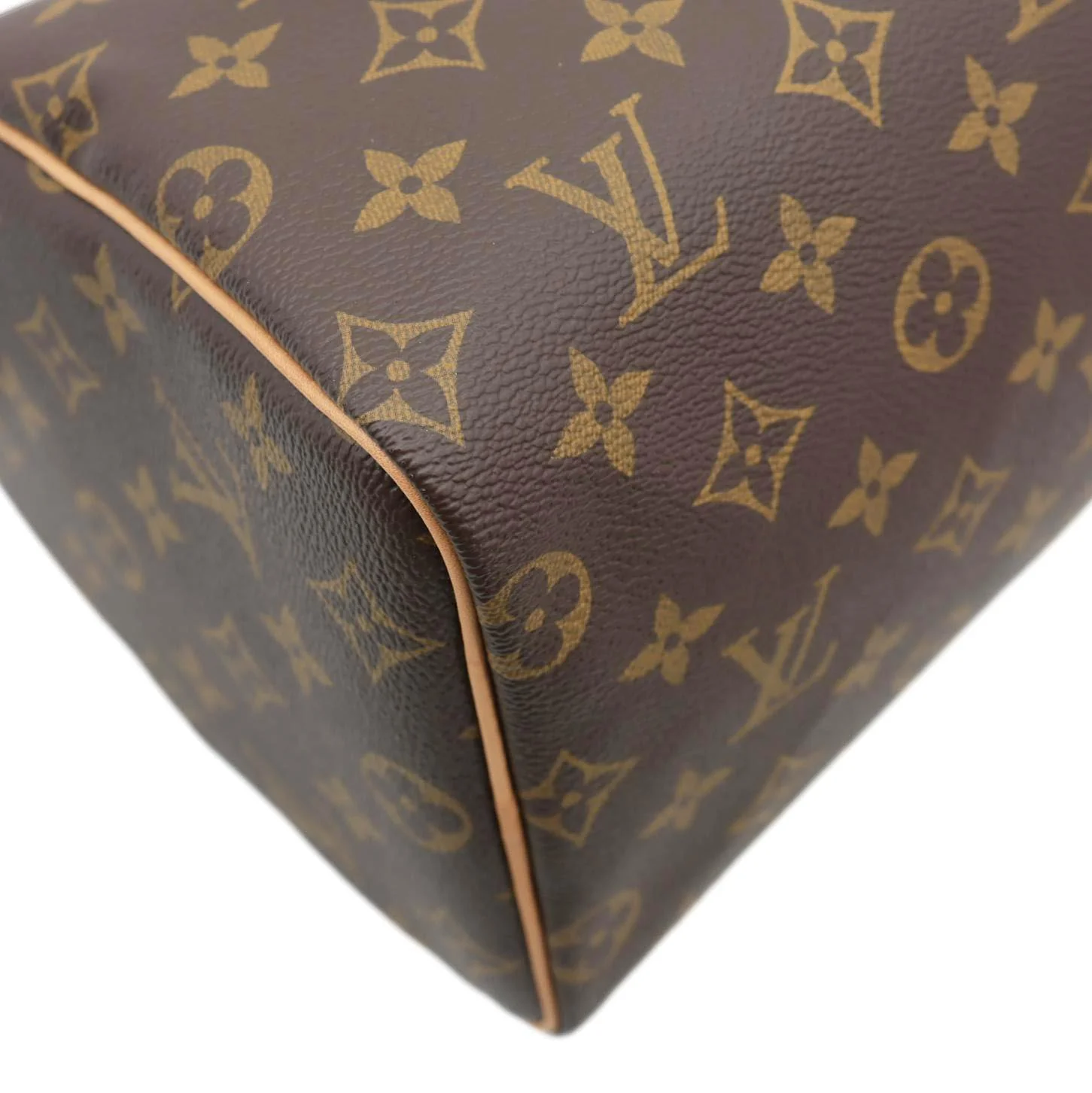 LOUIS VUITTON Speedy 25 Monogram Canvas Satchel Bag Brown - Image 8