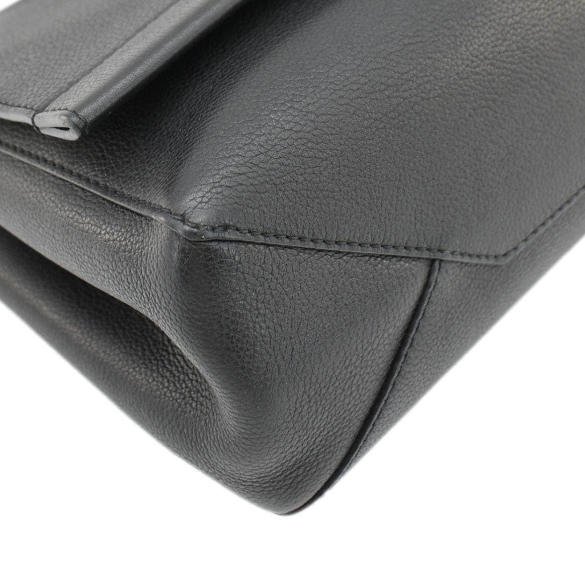 LOUIS VUITTON Lockme II Calfskin Leather Shoulder Bag Black - Image 11