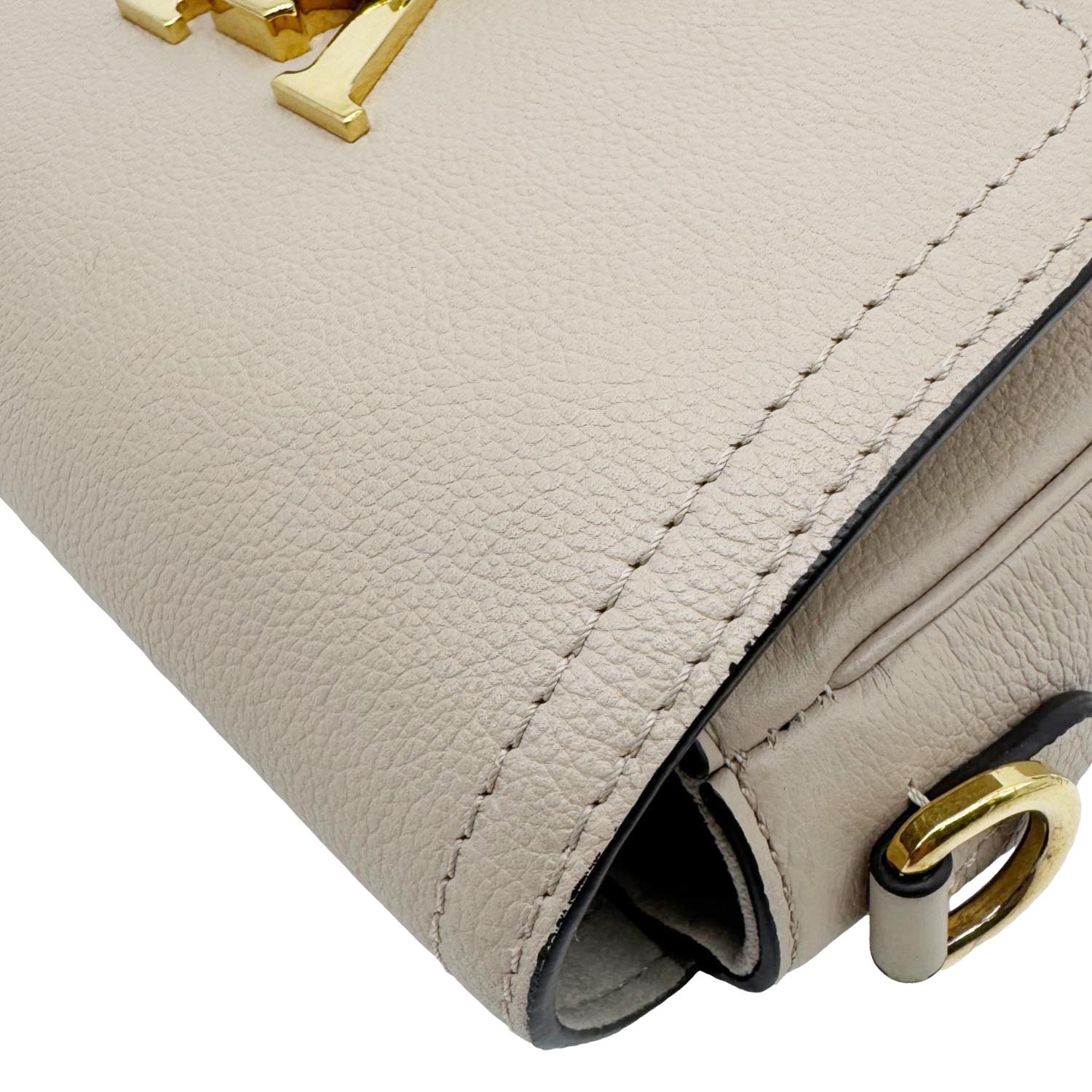 LOUIS VUITTON Lockme Tender Grained Calfskin Leather Shoulder Bag Greige - Image 7