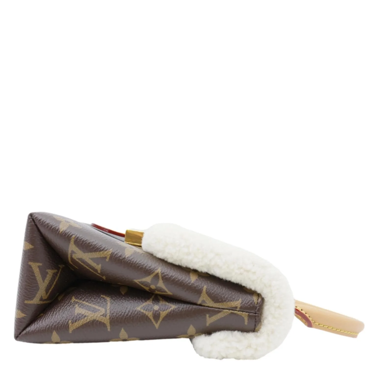 LOUIS VUITTON Locky BB Monogram Shearling Crossbody Bag Beige - Image 11