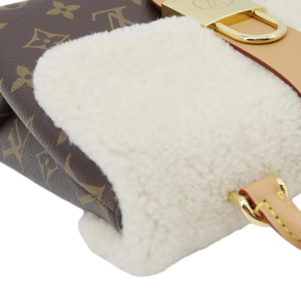 LOUIS VUITTON Locky BB Monogram Shearling Crossbody Bag Beige - Image 7